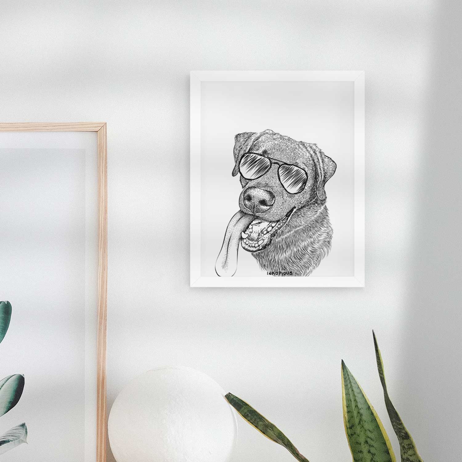 Macaroni the Lab Mix Art Print