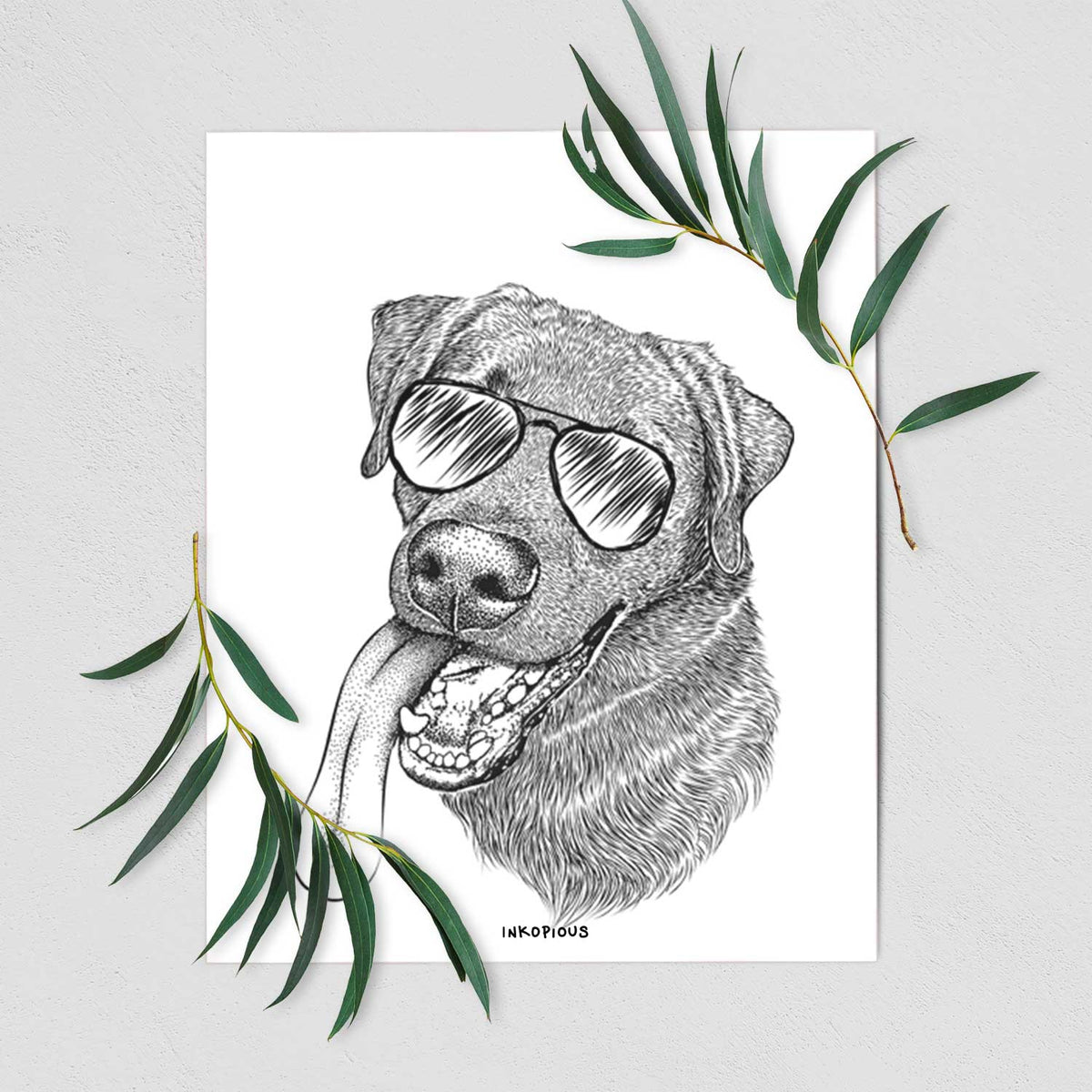 Macaroni the Lab Mix Art Print