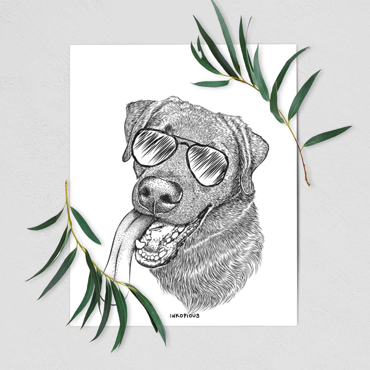 Macaroni the Lab Mix Art Print