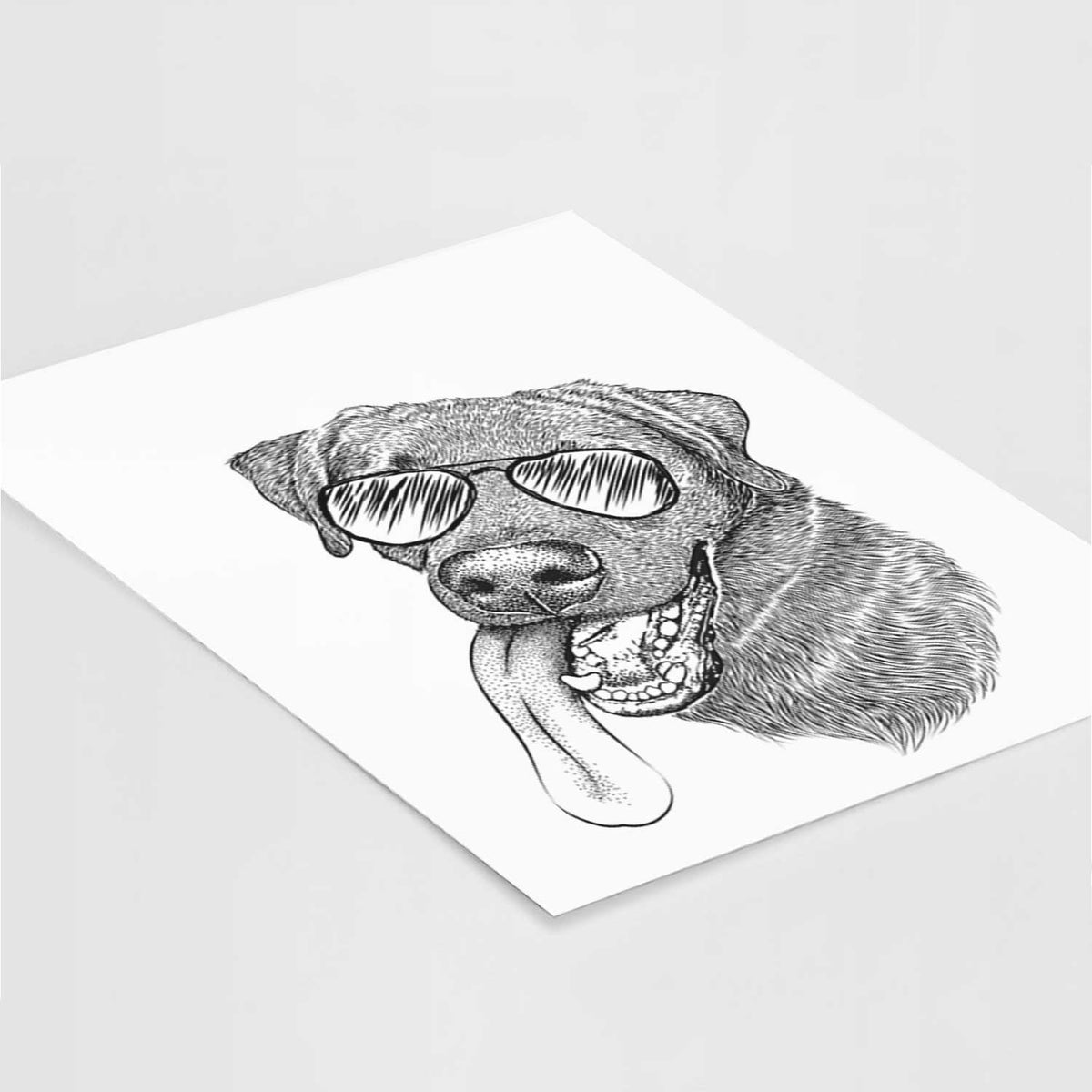 Macaroni the Lab Mix Art Print