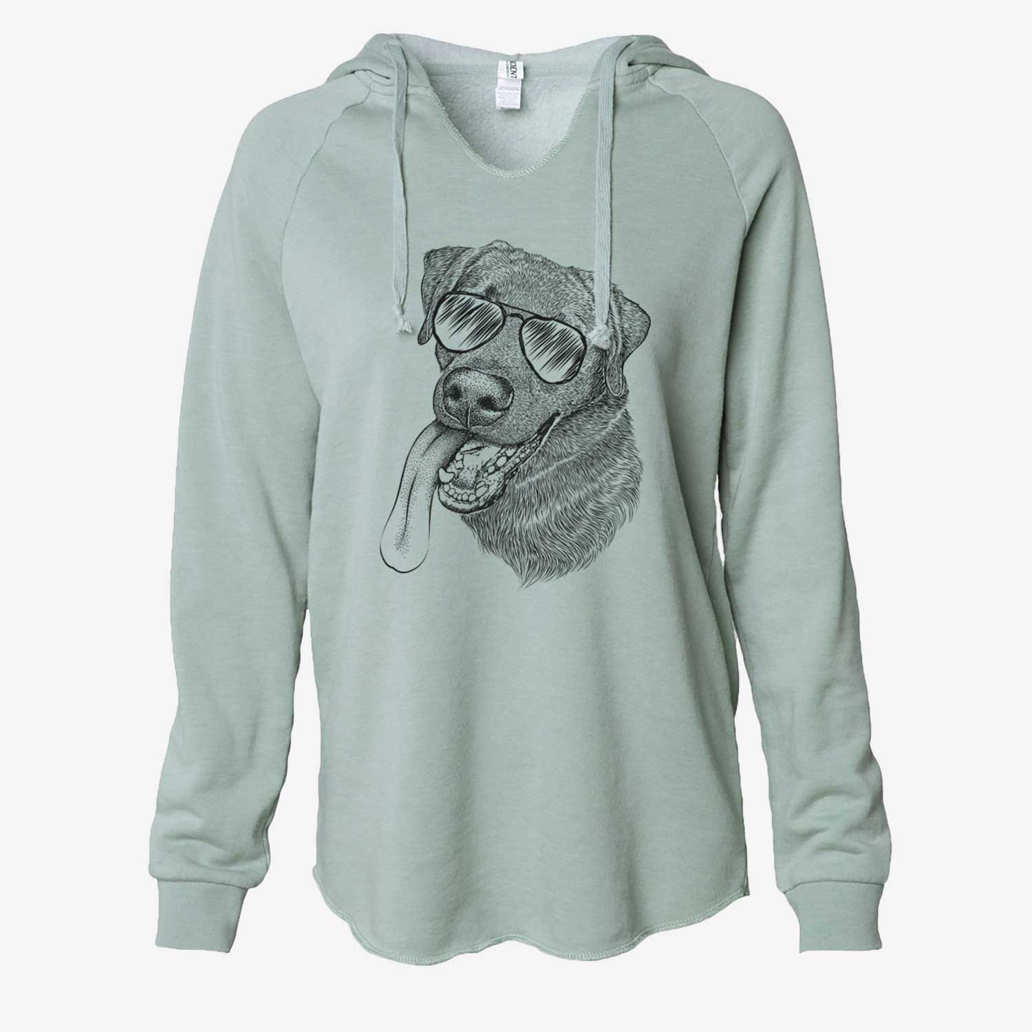 Macaroni the Lab Mix - Cali Wave Hooded Sweatshirt