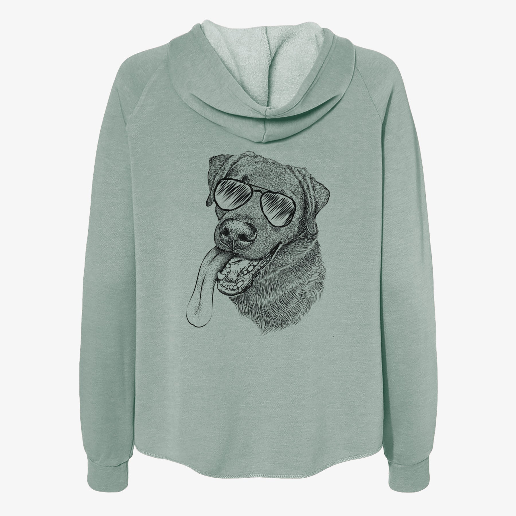 Macaroni the Lab Mix - Women's Cali Wave Zip-Up Sweatshirt