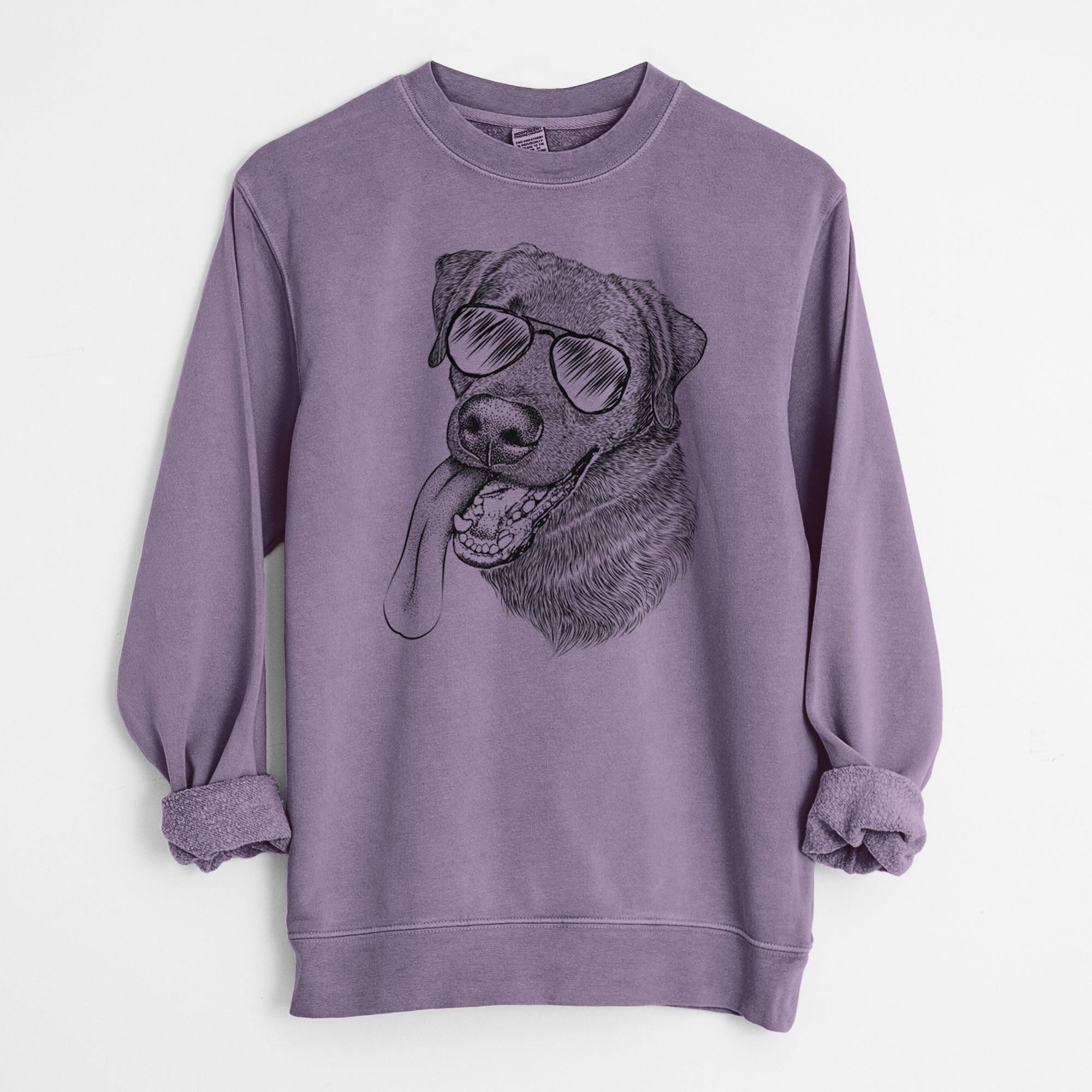 Aviator Macaroni the Lab Mix - Unisex Pigment Dyed Crew Sweatshirt