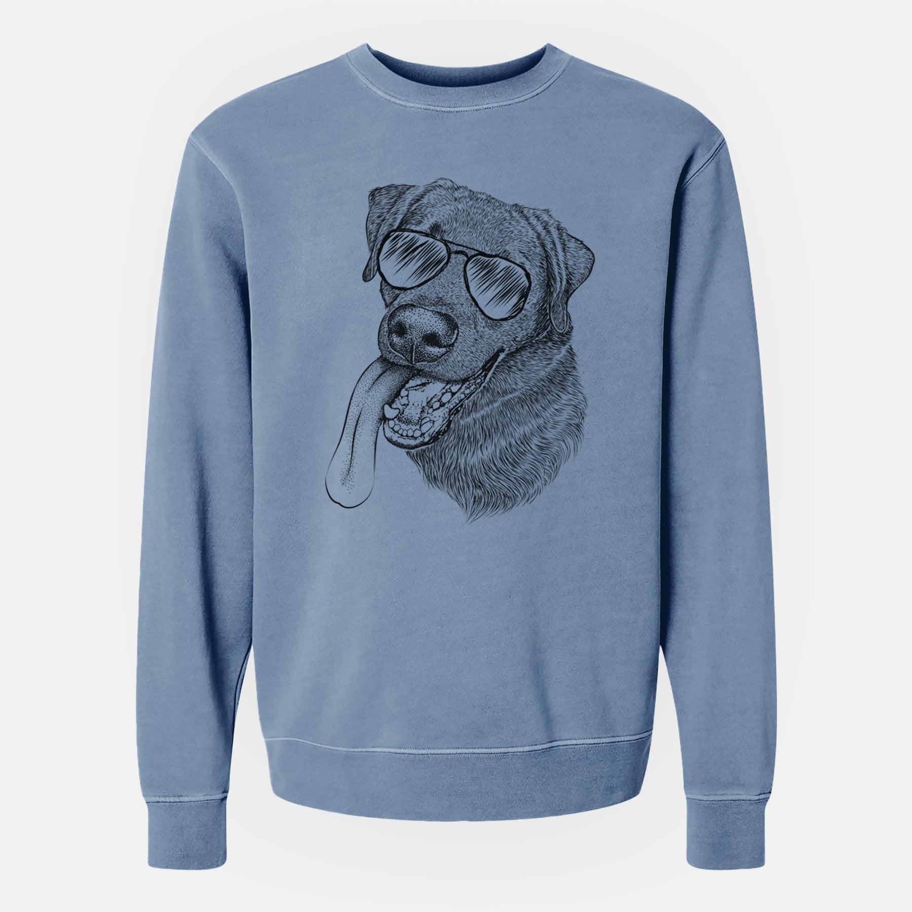 Aviator Macaroni the Lab Mix - Unisex Pigment Dyed Crew Sweatshirt