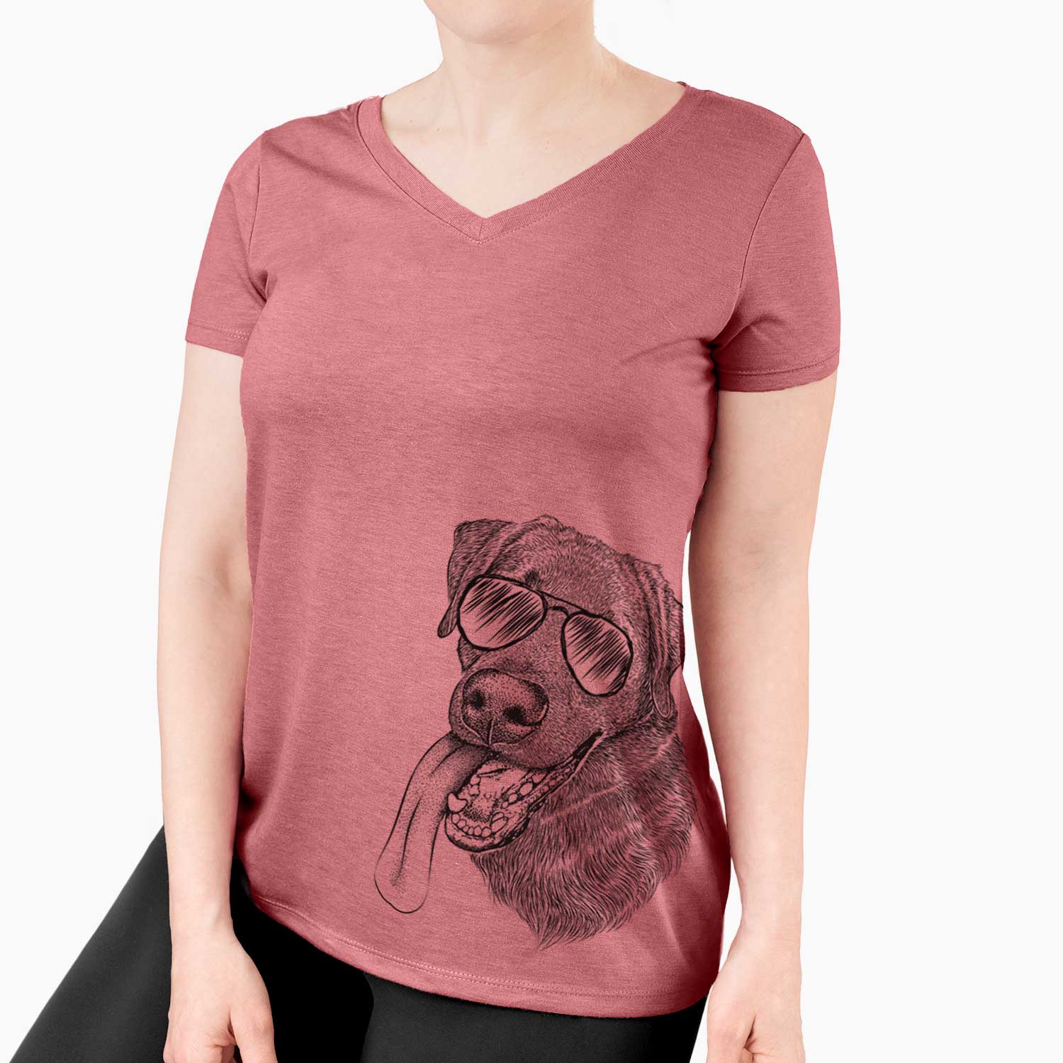 Aviator Macaroni the Lab Mix - Women's V-neck Shirt