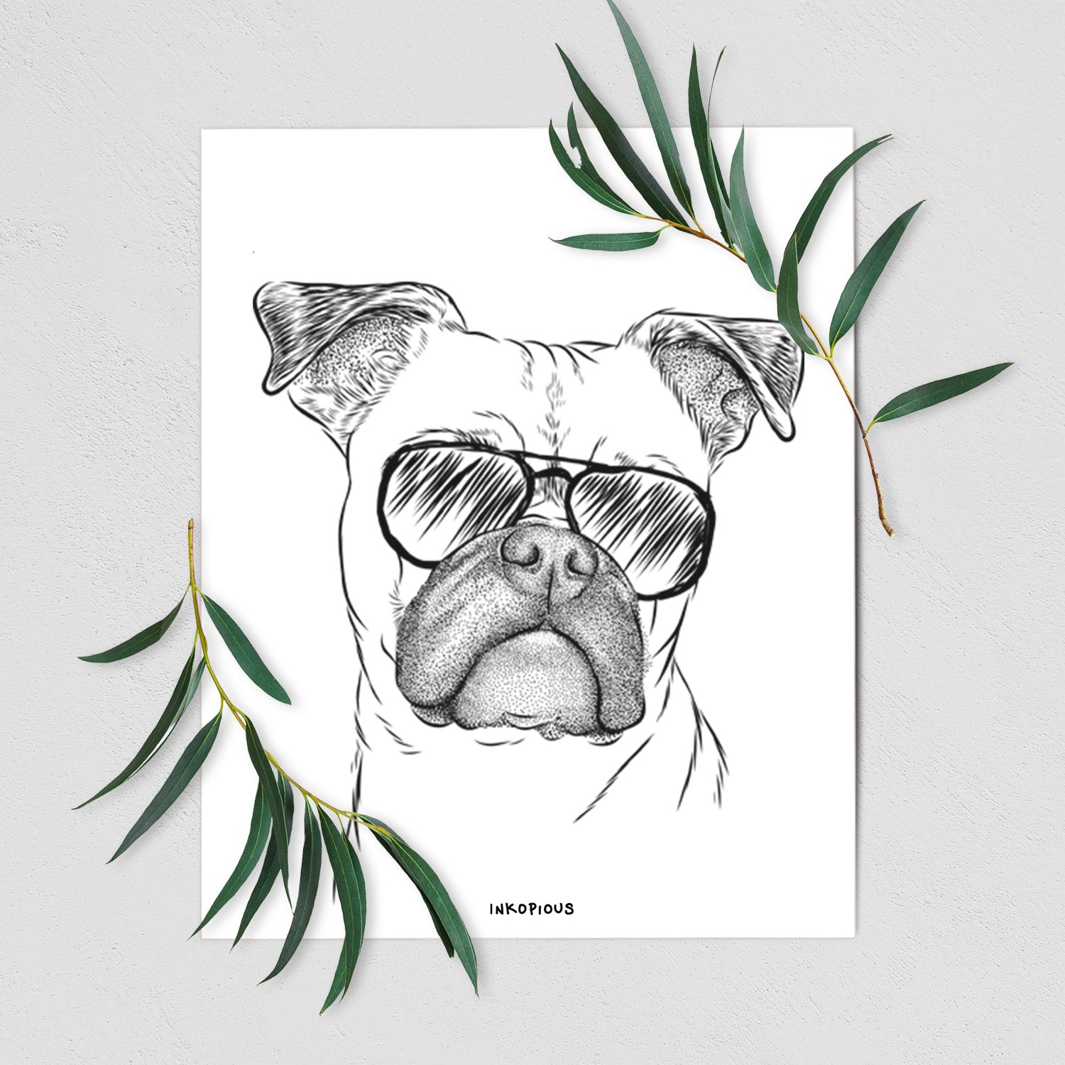 Mack the Bugg (Boston Terrier/Pug) Art Print
