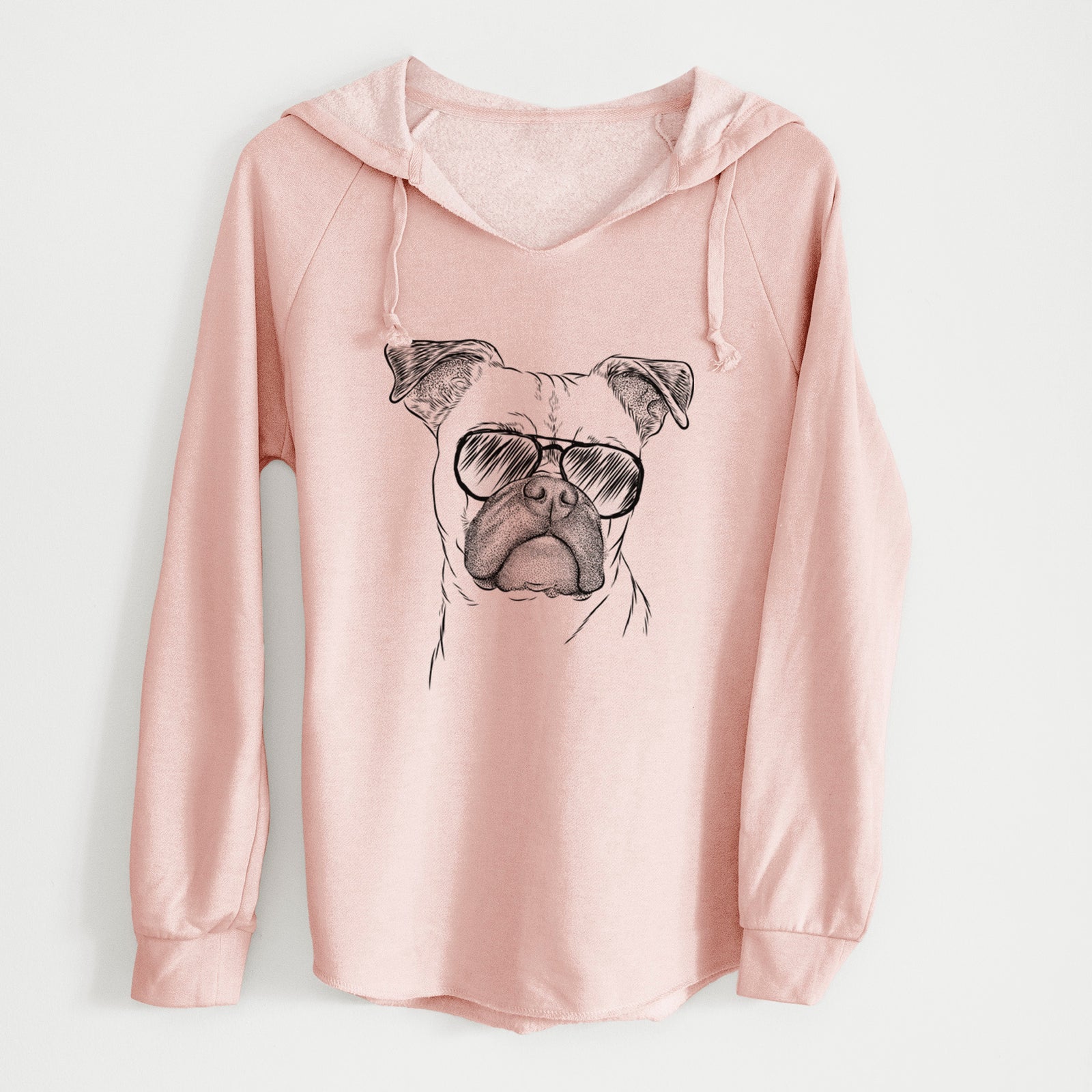 Aviator Mack the Bugg (Boston Terrier/Pug) - Cali Wave Hooded Sweatshirt