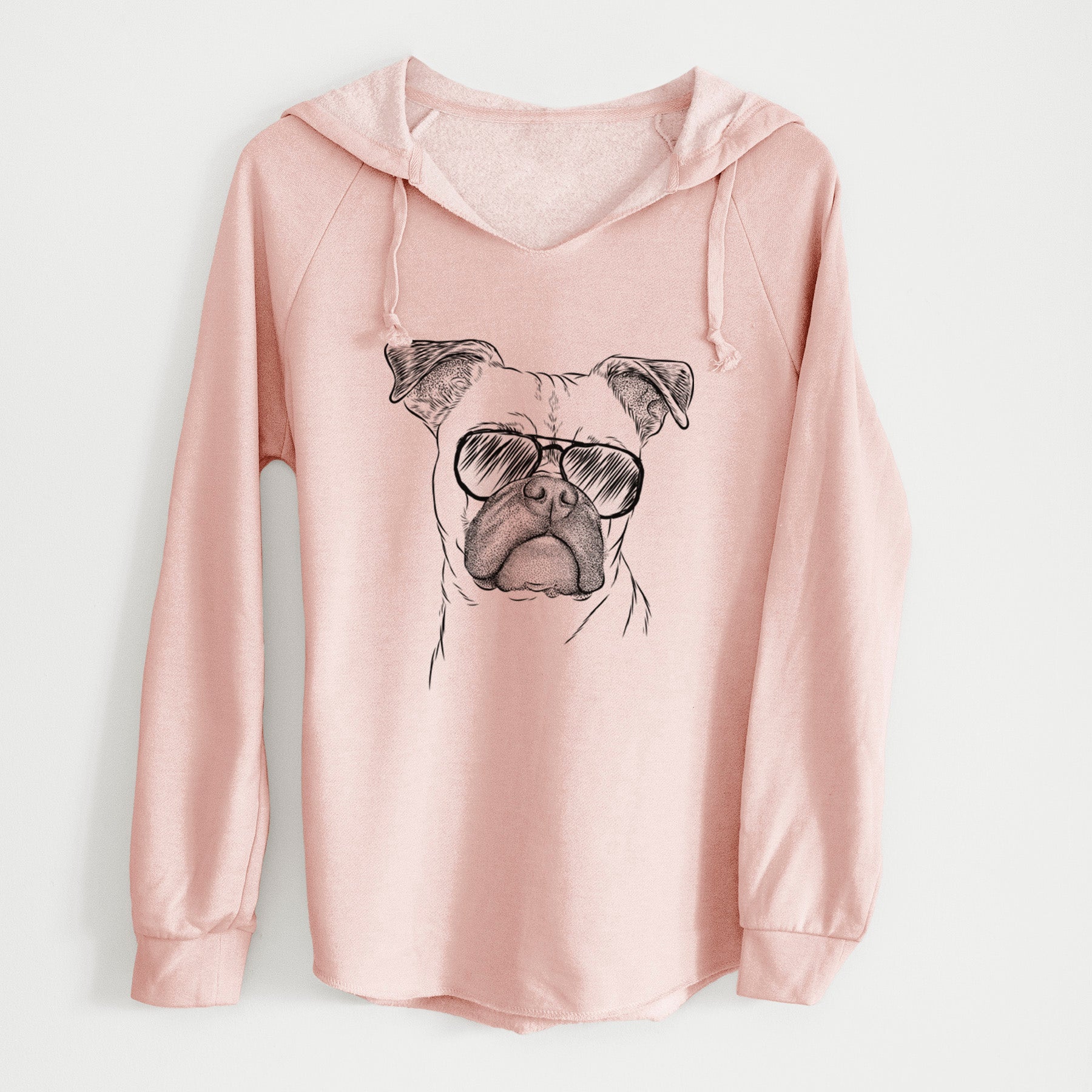 Aviator Mack the Bugg (Boston Terrier/Pug) - Cali Wave Hooded Sweatshirt