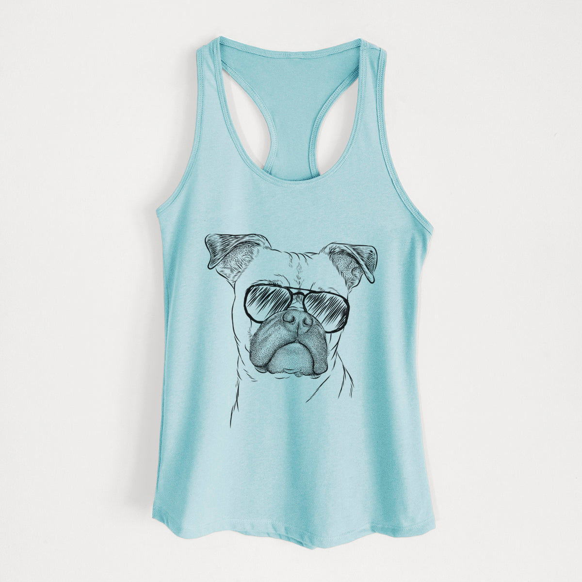 Mack the Bugg (Boston Terrier/Pug) - Women's Racerback Tanktop