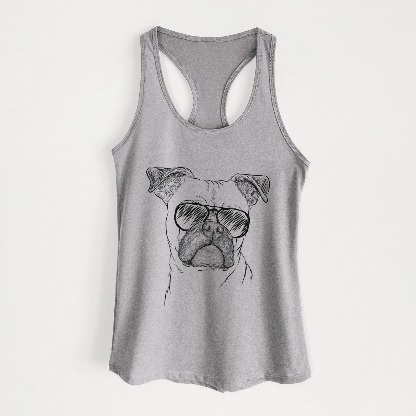 Mack the Bugg (Boston Terrier/Pug) - Women's Racerback Tanktop