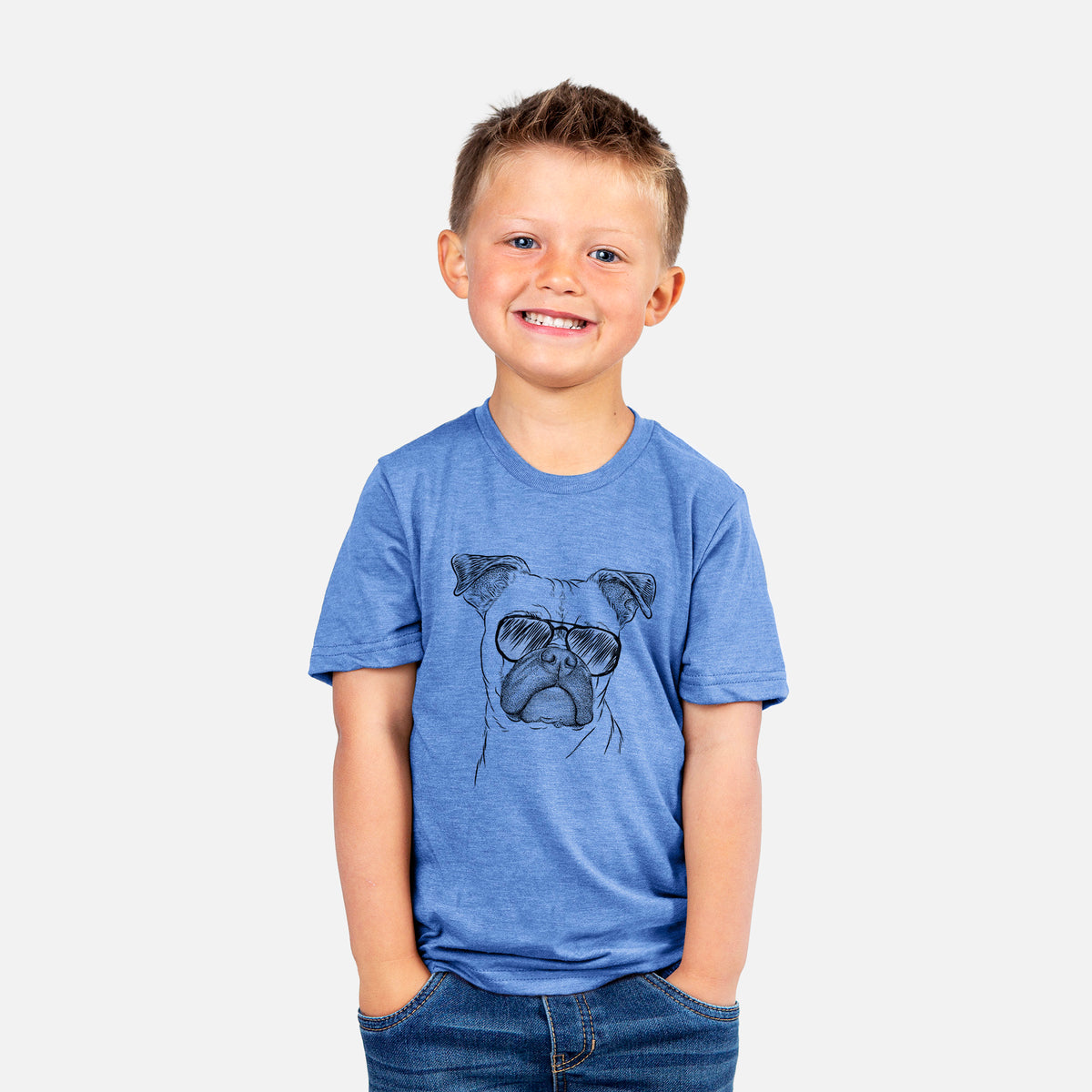 Aviator Mack the Bugg (Boston Terrier/Pug) - Kids/Youth/Toddler Shirt