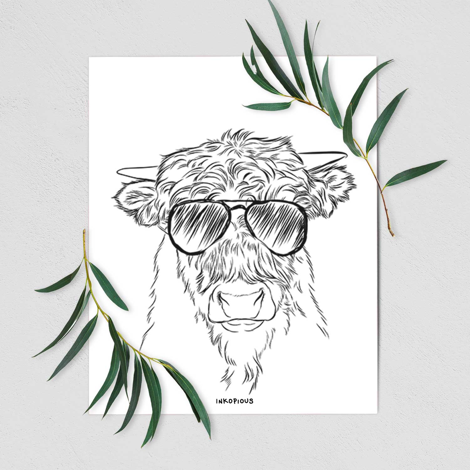 Mack the Scottish Highland Cow Art Print