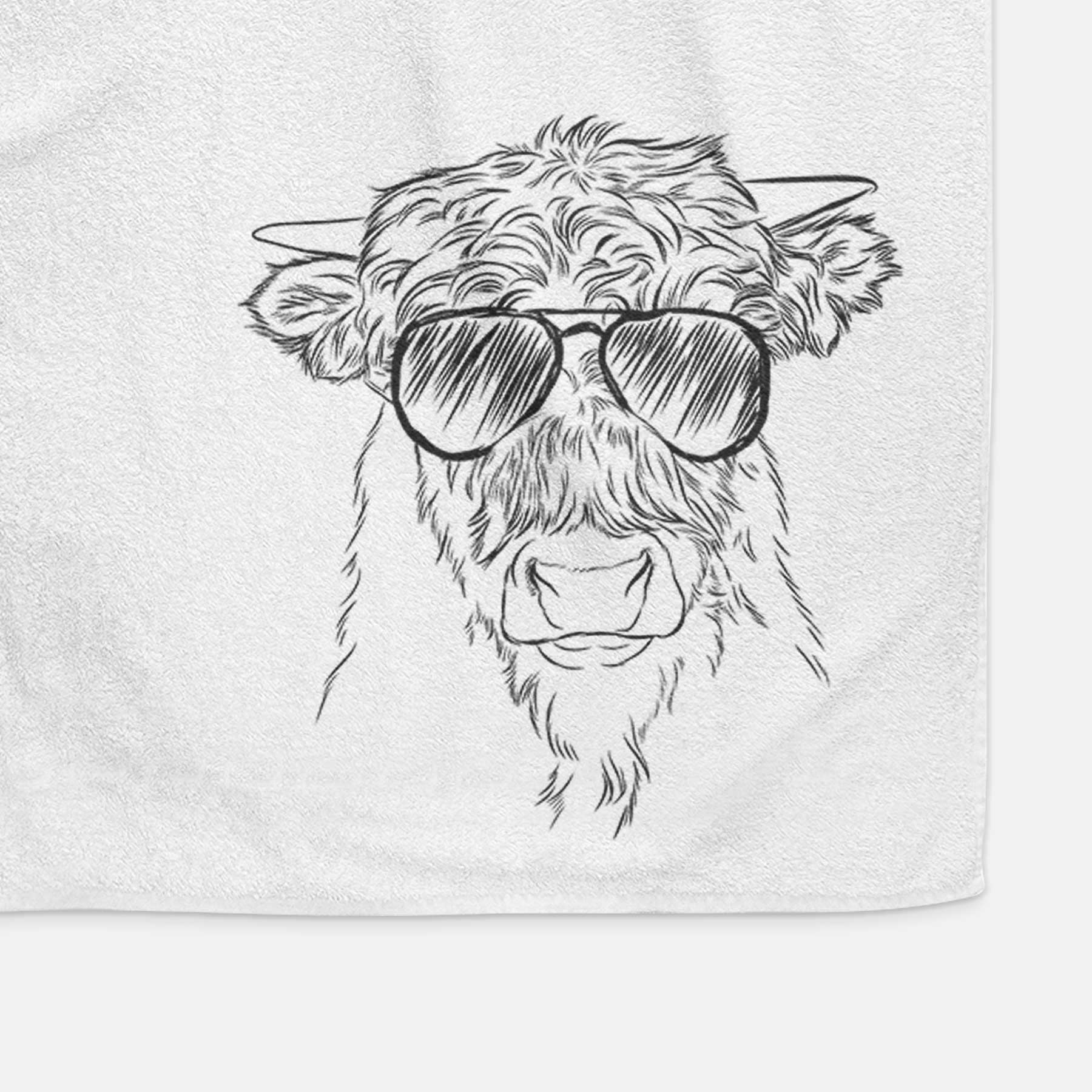 Mack the Scottish Highland Cow Decorative Hand Towel