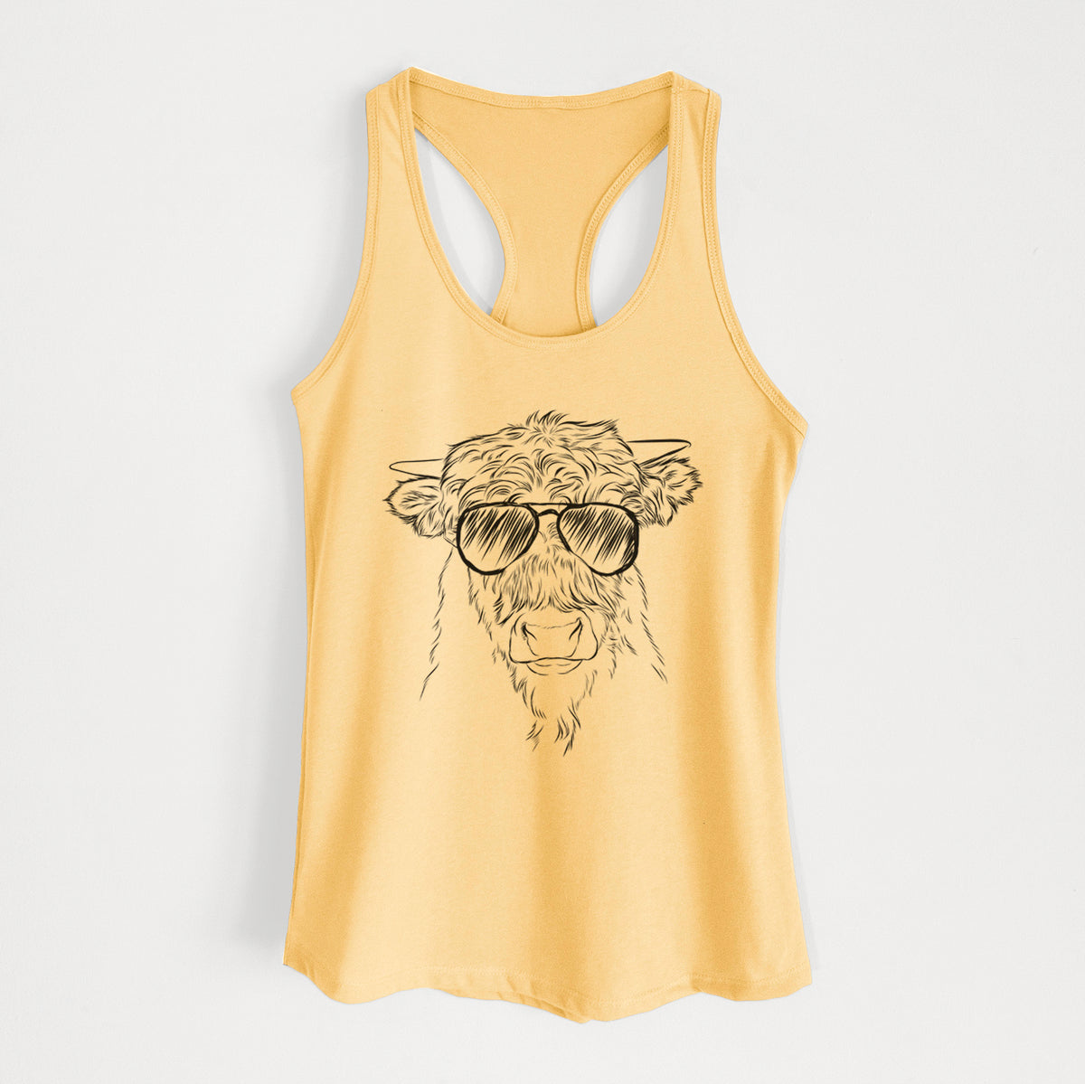 Mack the Scottish Highland Cow - Women's Racerback Tanktop