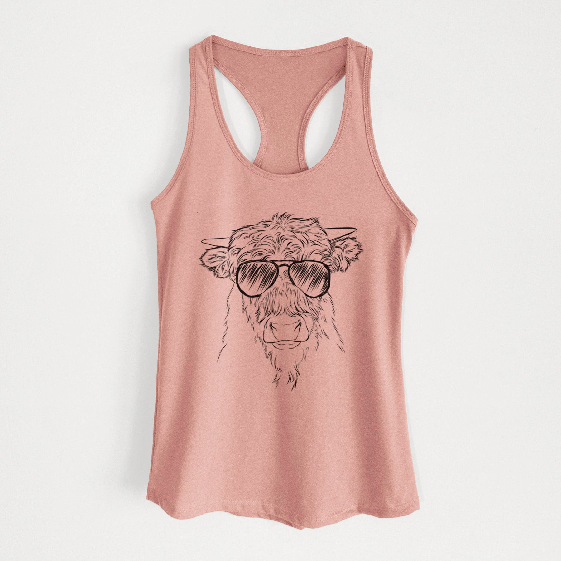 Mack the Scottish Highland Cow - Women's Racerback Tanktop