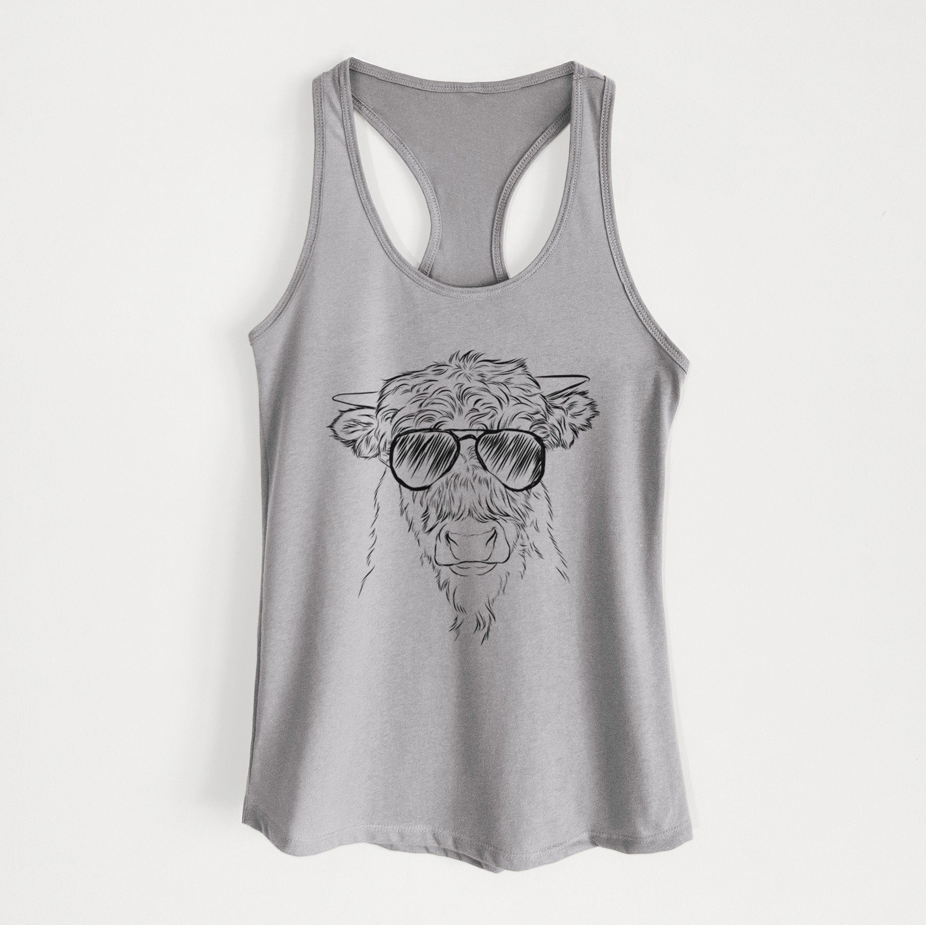 Mack the Scottish Highland Cow - Women's Racerback Tanktop