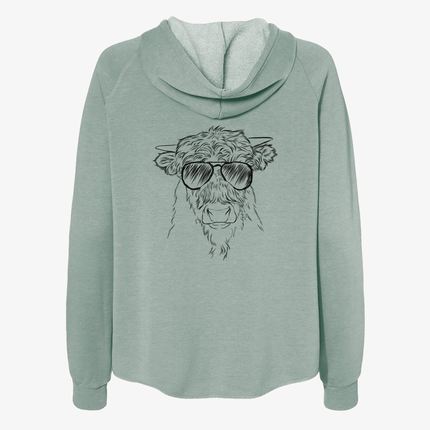 Mack the Scottish Highland Cow - Women's Cali Wave Zip-Up Sweatshirt