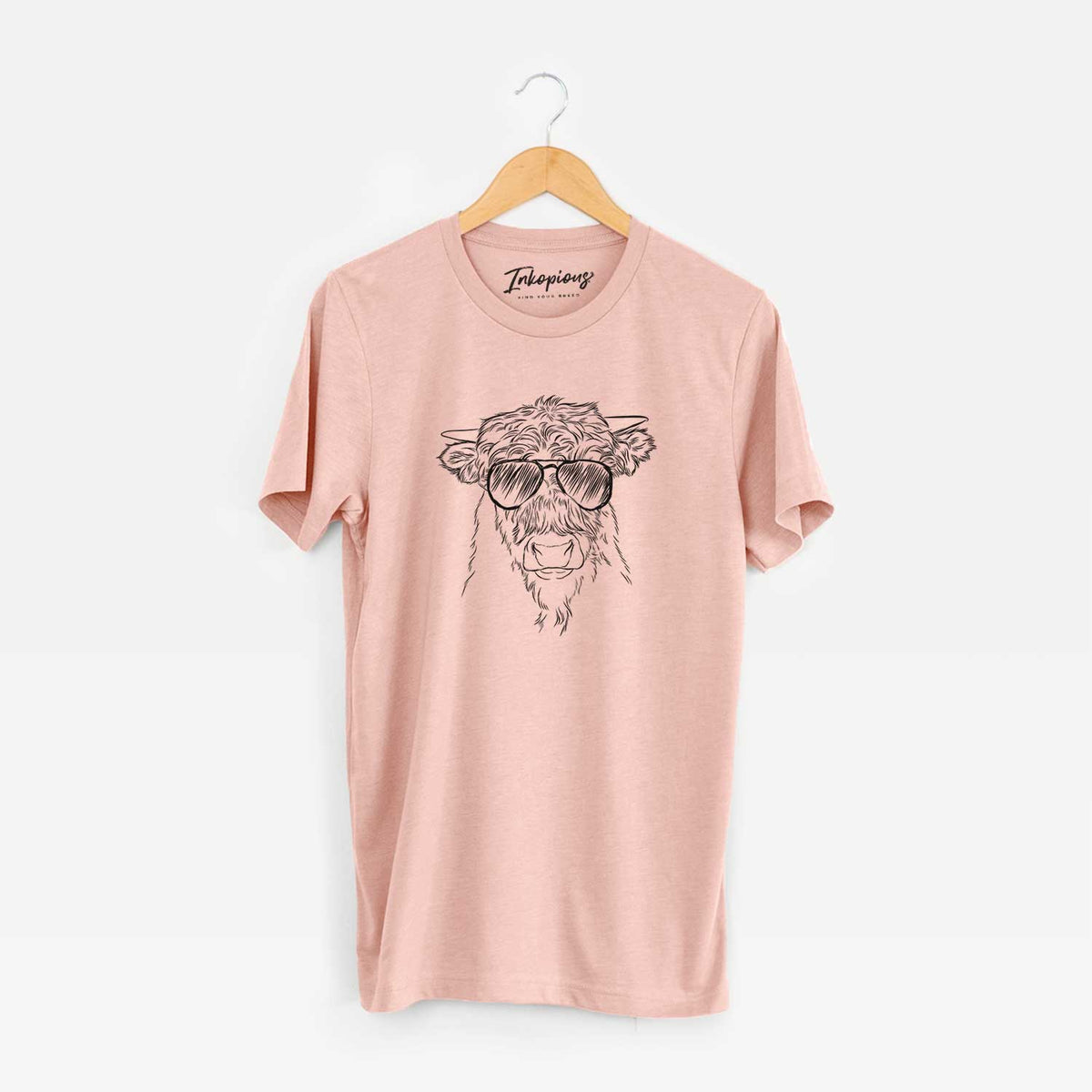 Aviator Mack the Scottish Highland Cow - Unisex Crewneck