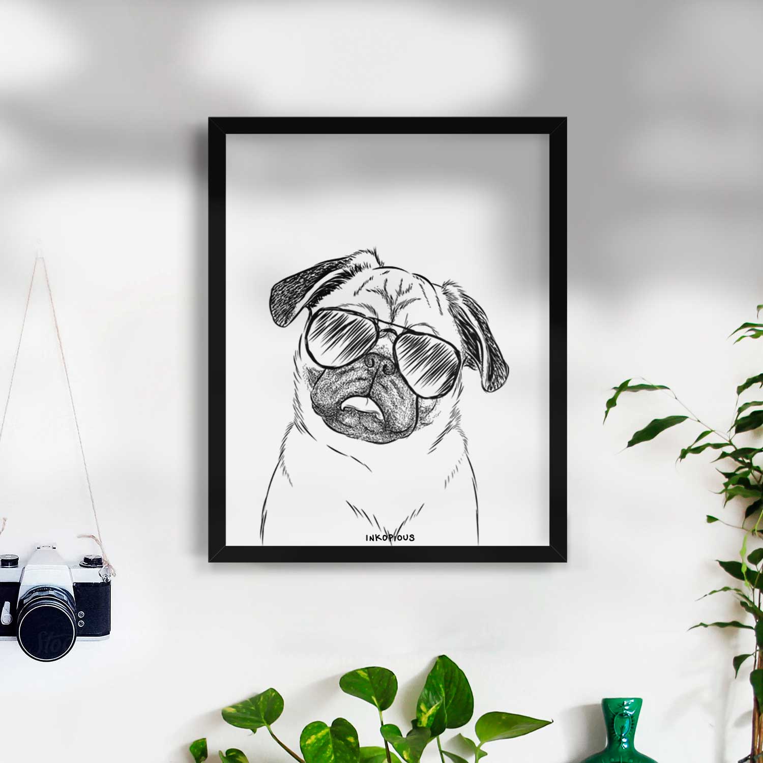 Macy the Pug Art Print