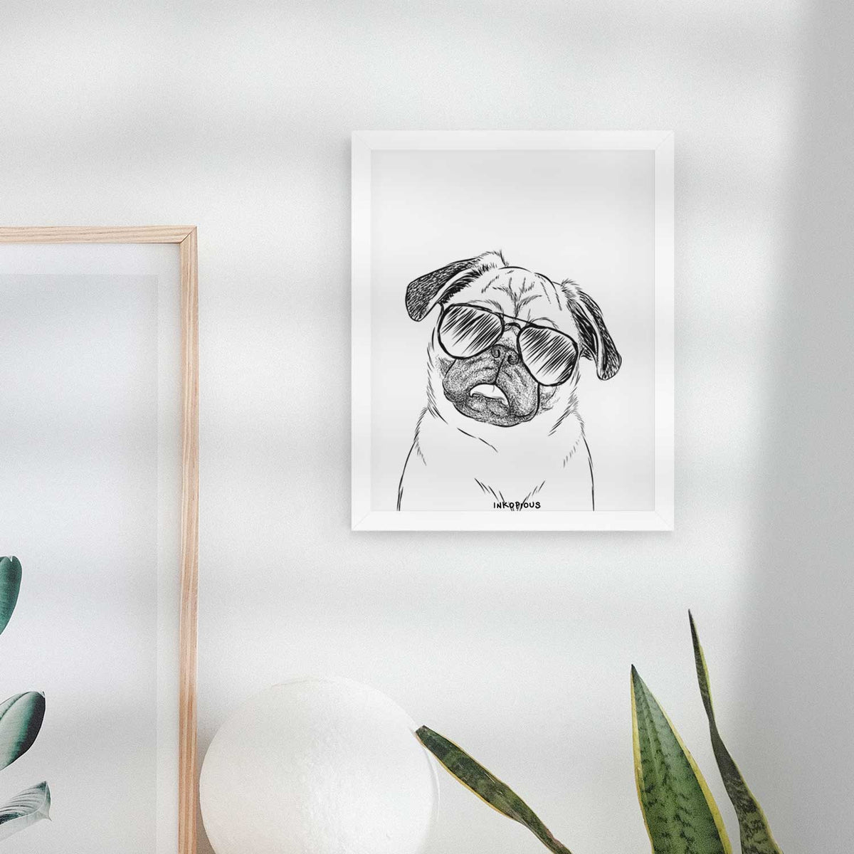 Macy the Pug Art Print