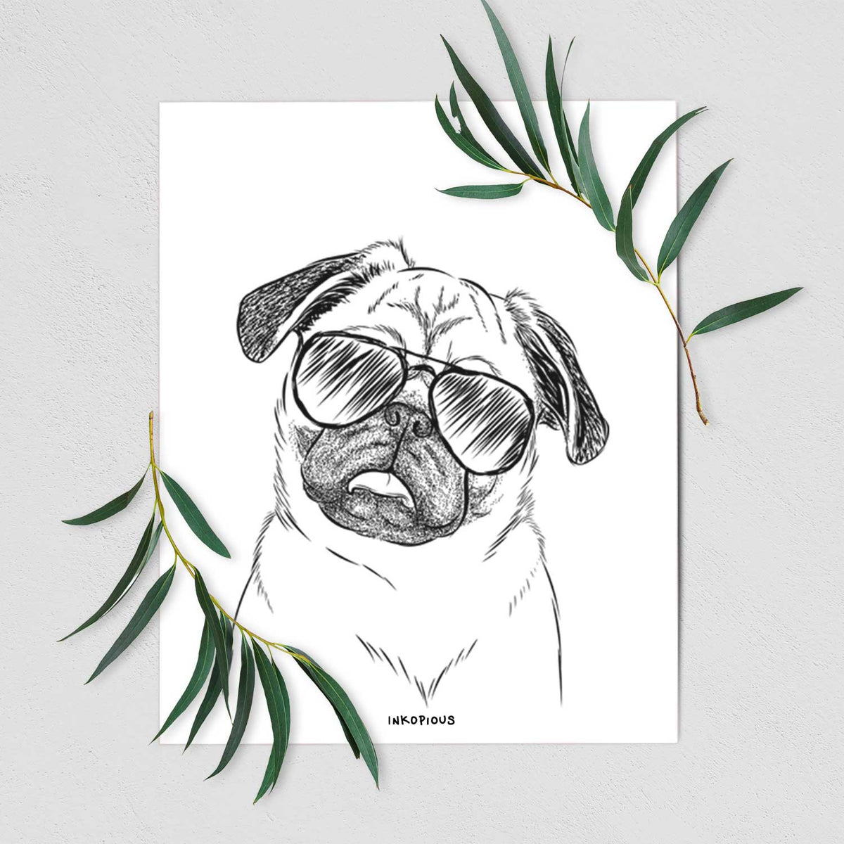Macy the Pug Art Print