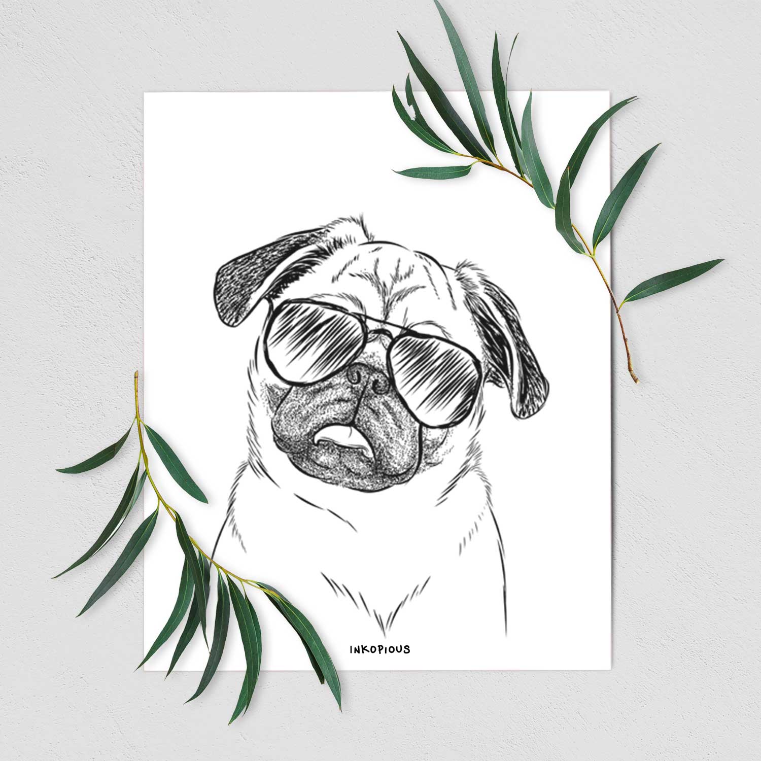 Macy the Pug Art Print