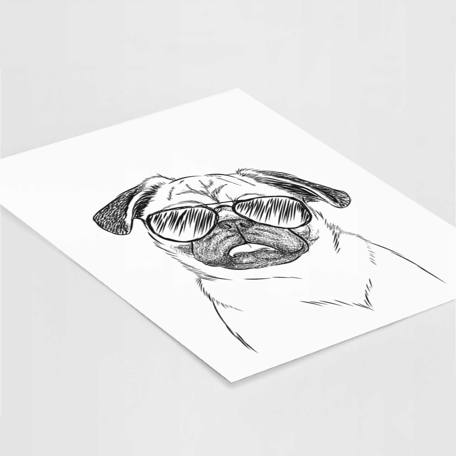 Macy the Pug Art Print