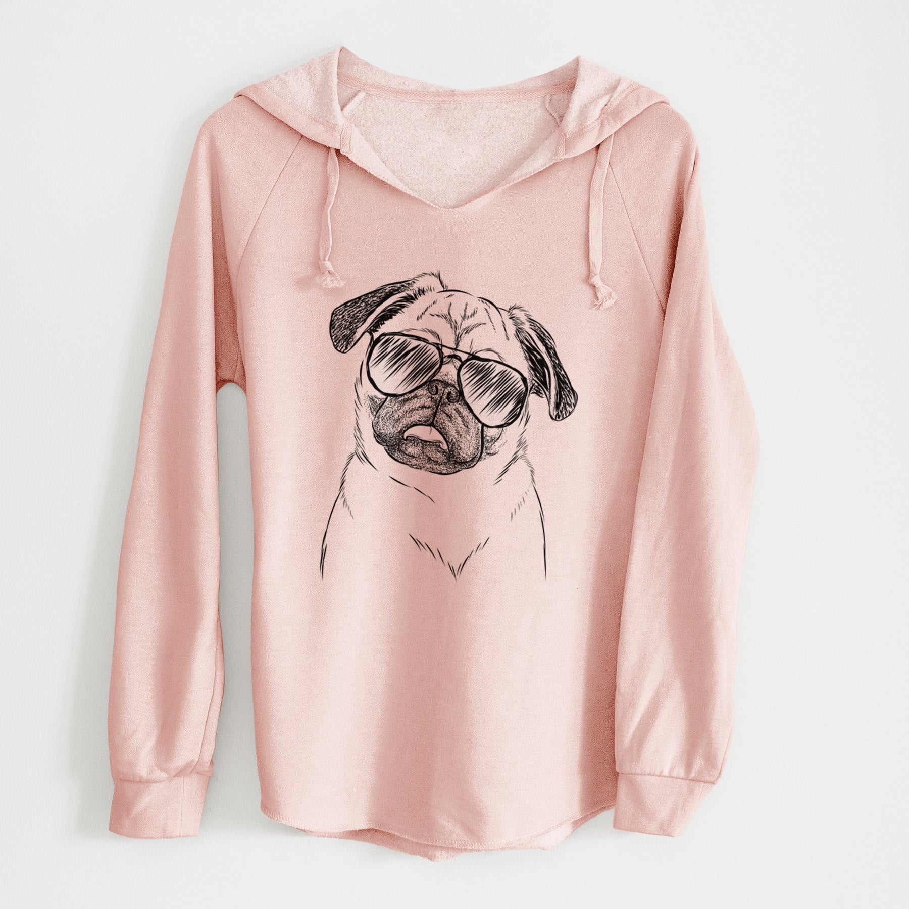 Aviator Macy the Pug - Cali Wave Hooded Sweatshirt