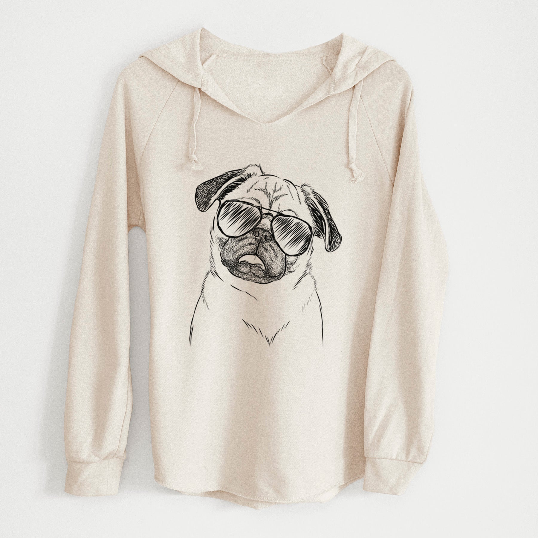 Aviator Macy the Pug - Cali Wave Hooded Sweatshirt