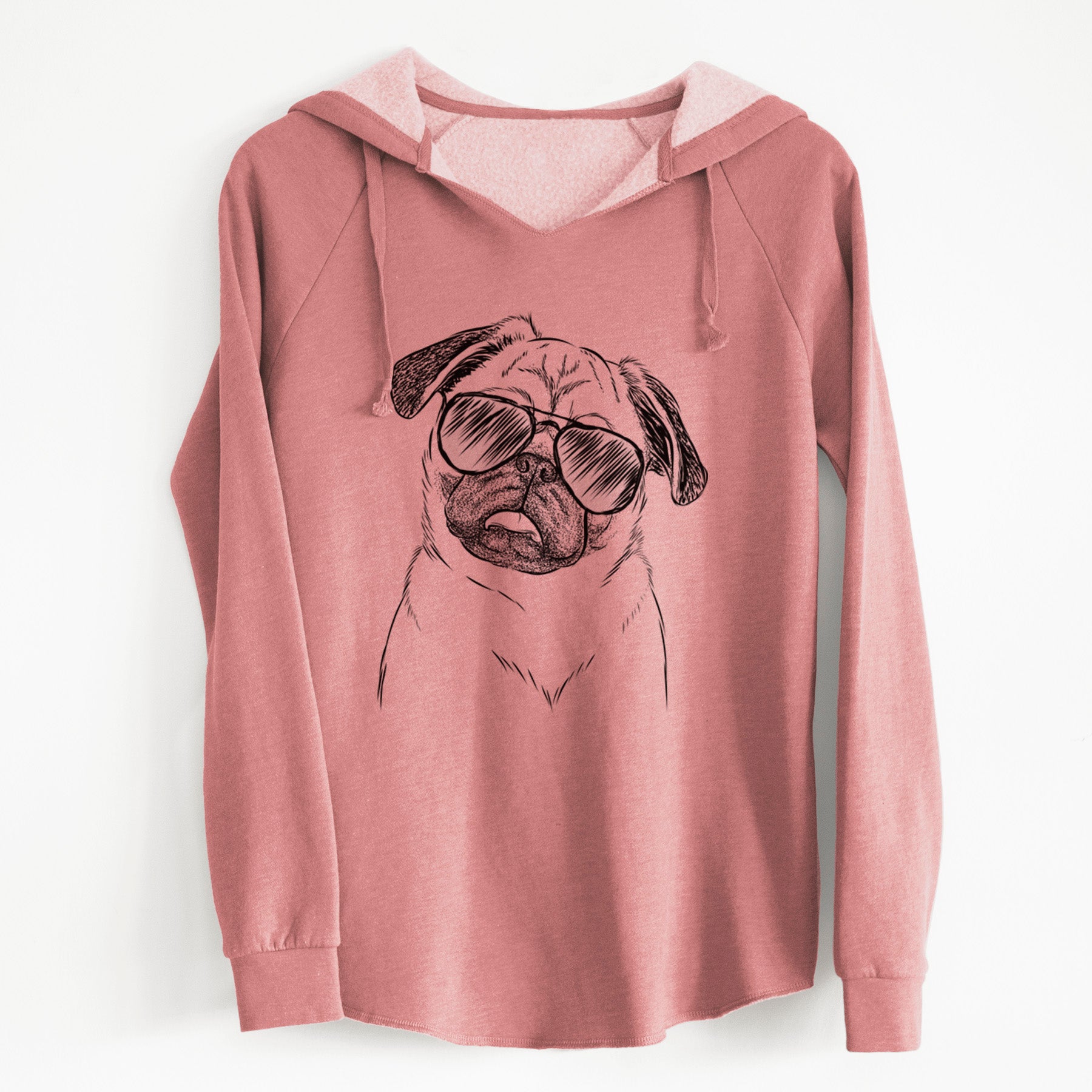 Aviator Macy the Pug - Cali Wave Hooded Sweatshirt