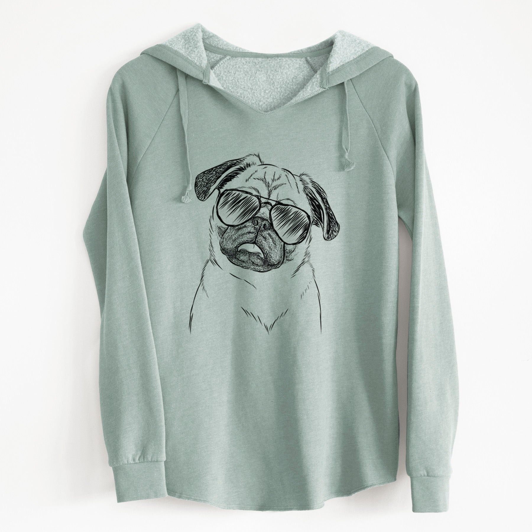 Aviator Macy the Pug - Cali Wave Hooded Sweatshirt