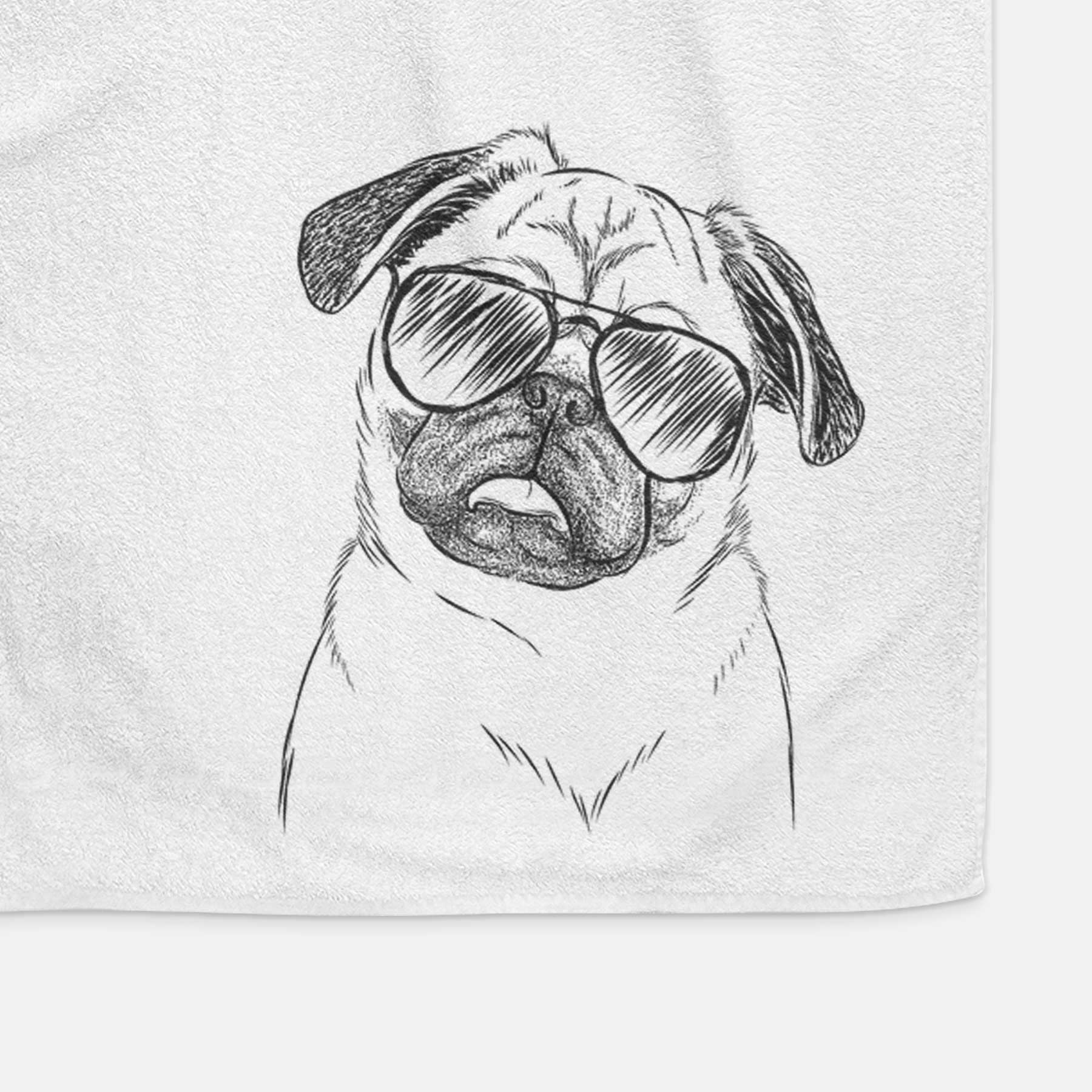 Macy the Pug Decorative Hand Towel