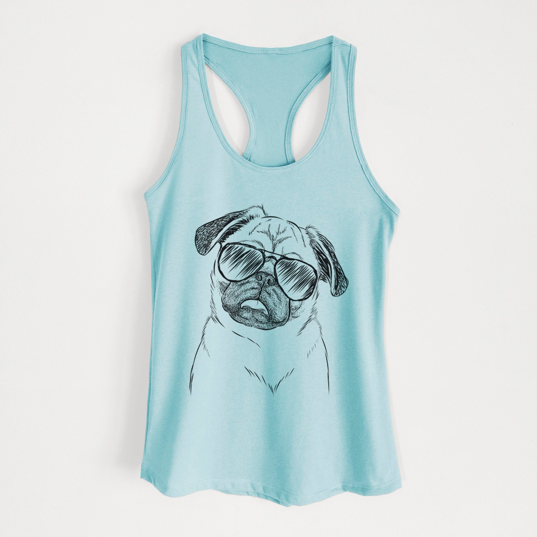 Macy the Pug - Women's Racerback Tanktop