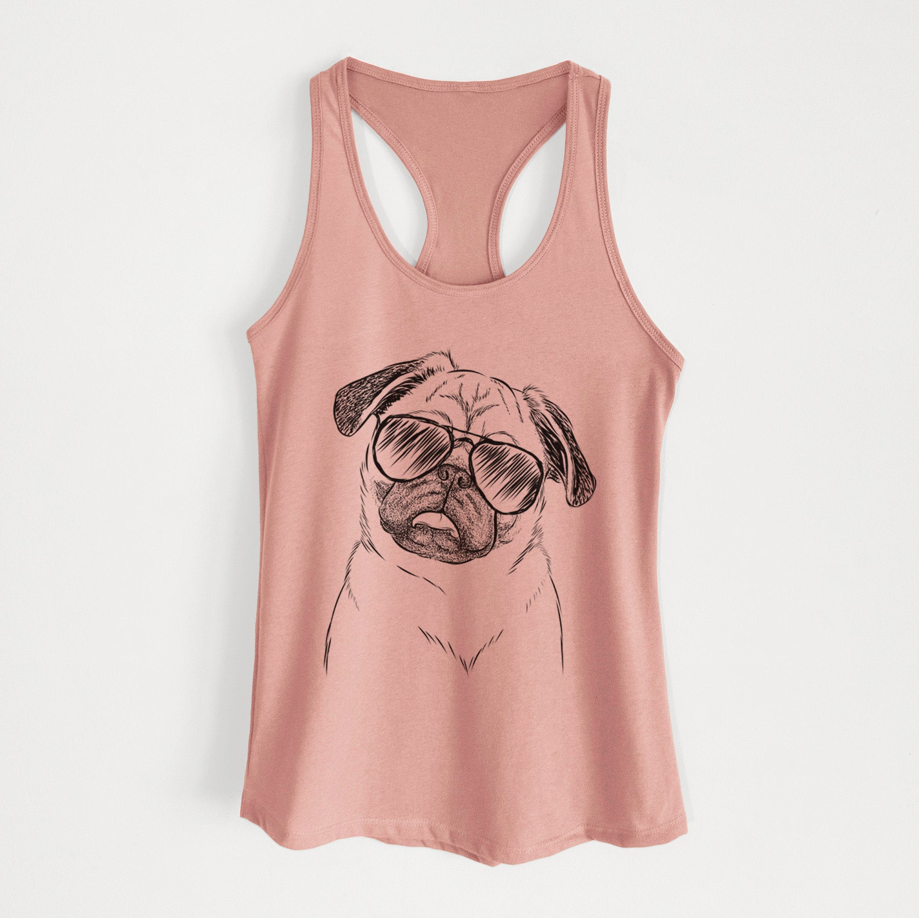 Macy the Pug - Women's Racerback Tanktop