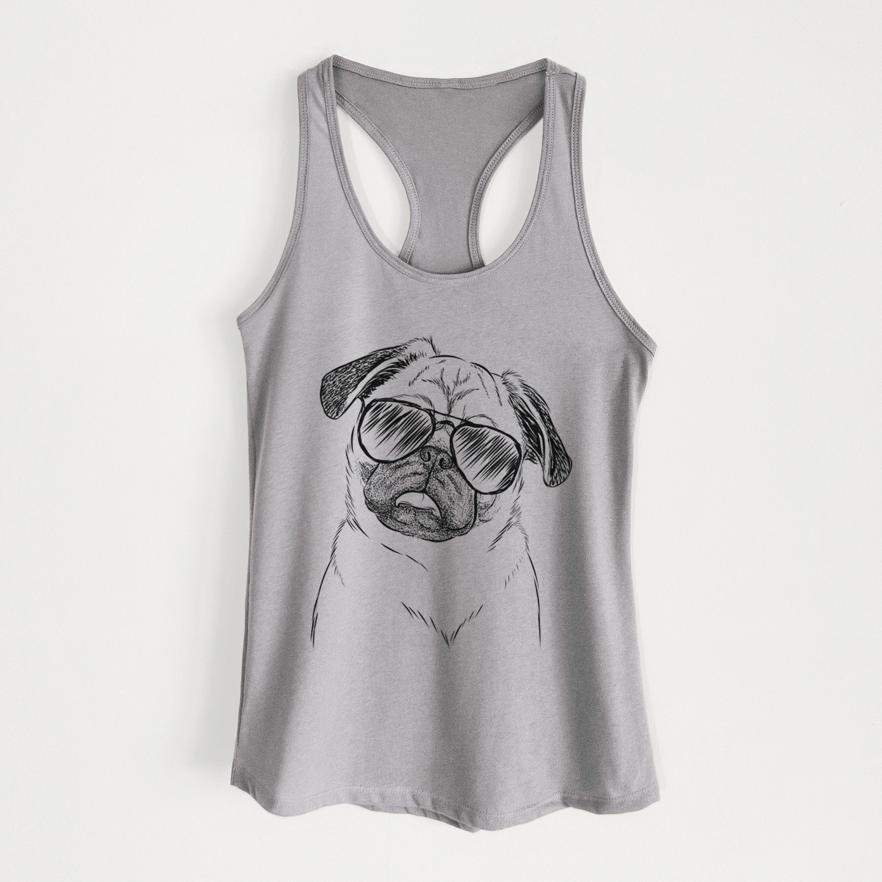 Macy the Pug - Women's Racerback Tanktop