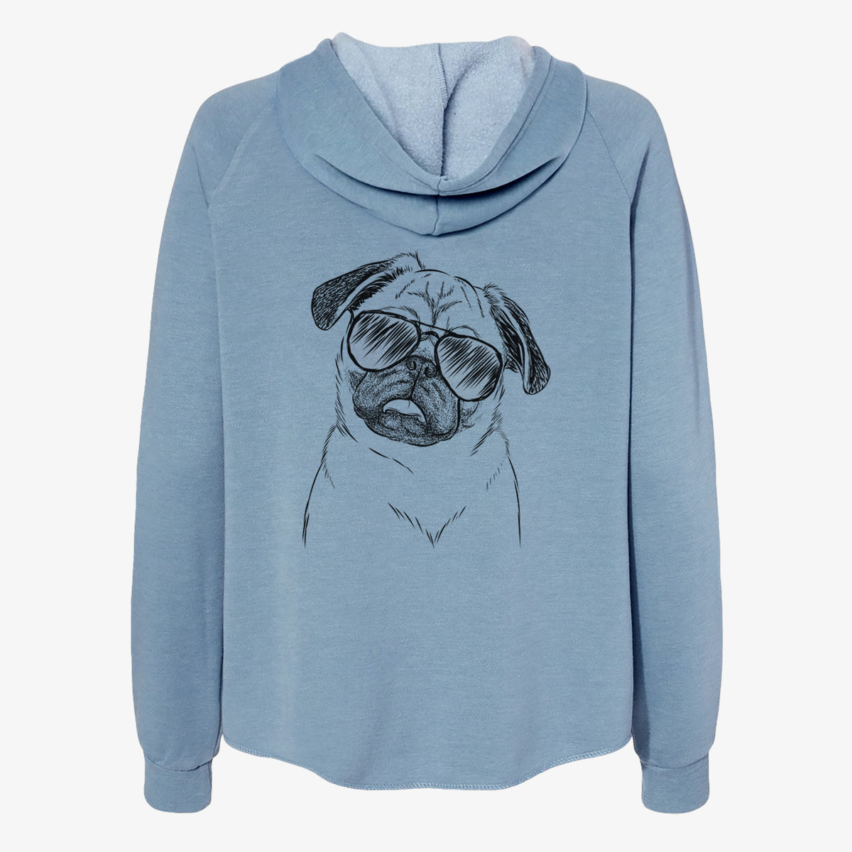 Macy the Pug - Women's Cali Wave Zip-Up Sweatshirt
