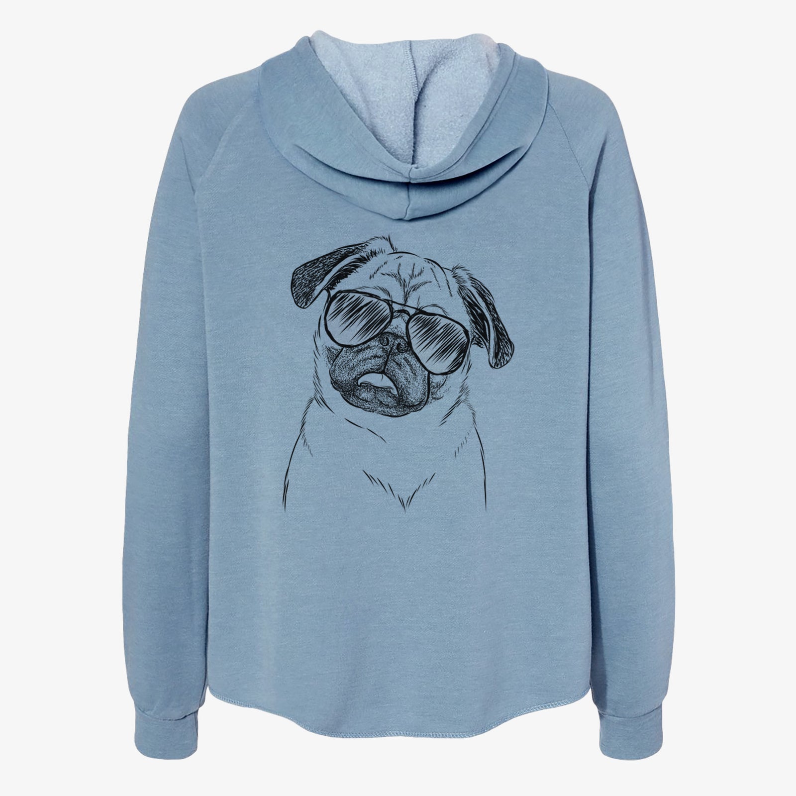 Macy the Pug - Women's Cali Wave Zip-Up Sweatshirt