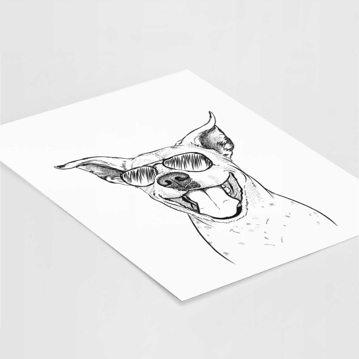 Maddie the Dalmaitan Pitbull Mix Art Print