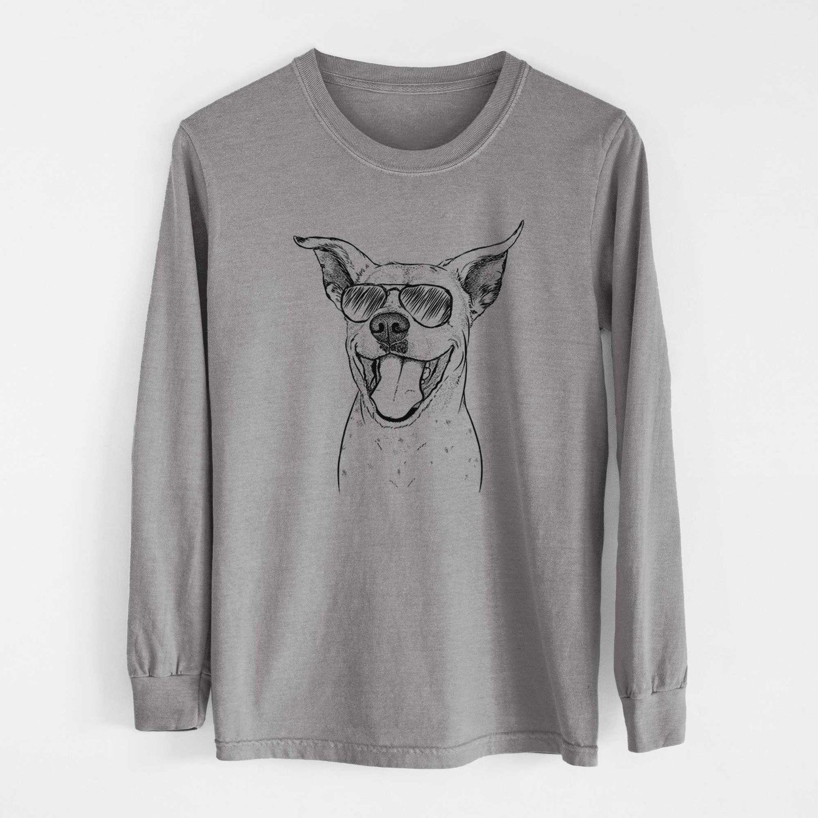 Aviators Maddie the Dalmatian Pitbull Mix - Heavyweight 100% Cotton Long Sleeve