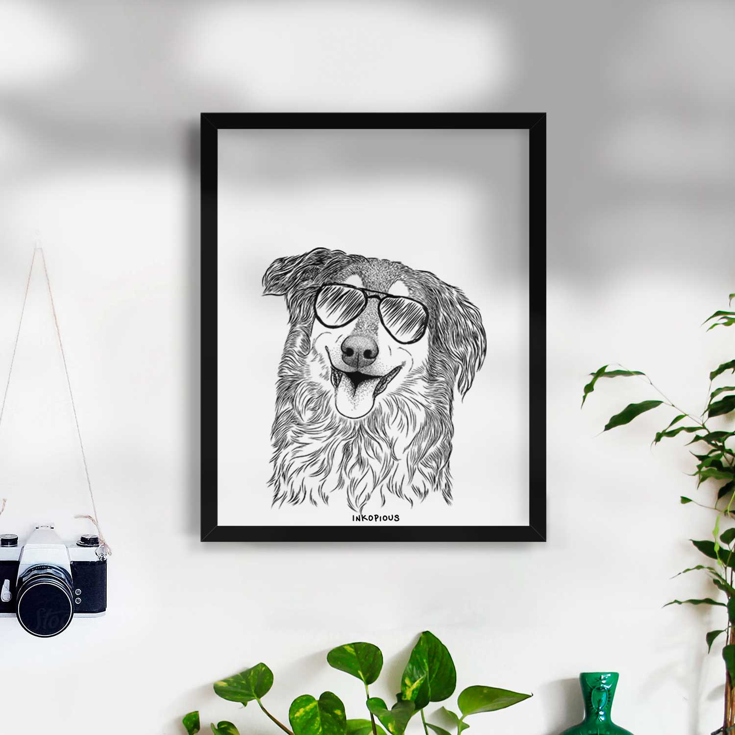 Maddie the English Shepherd Art Print