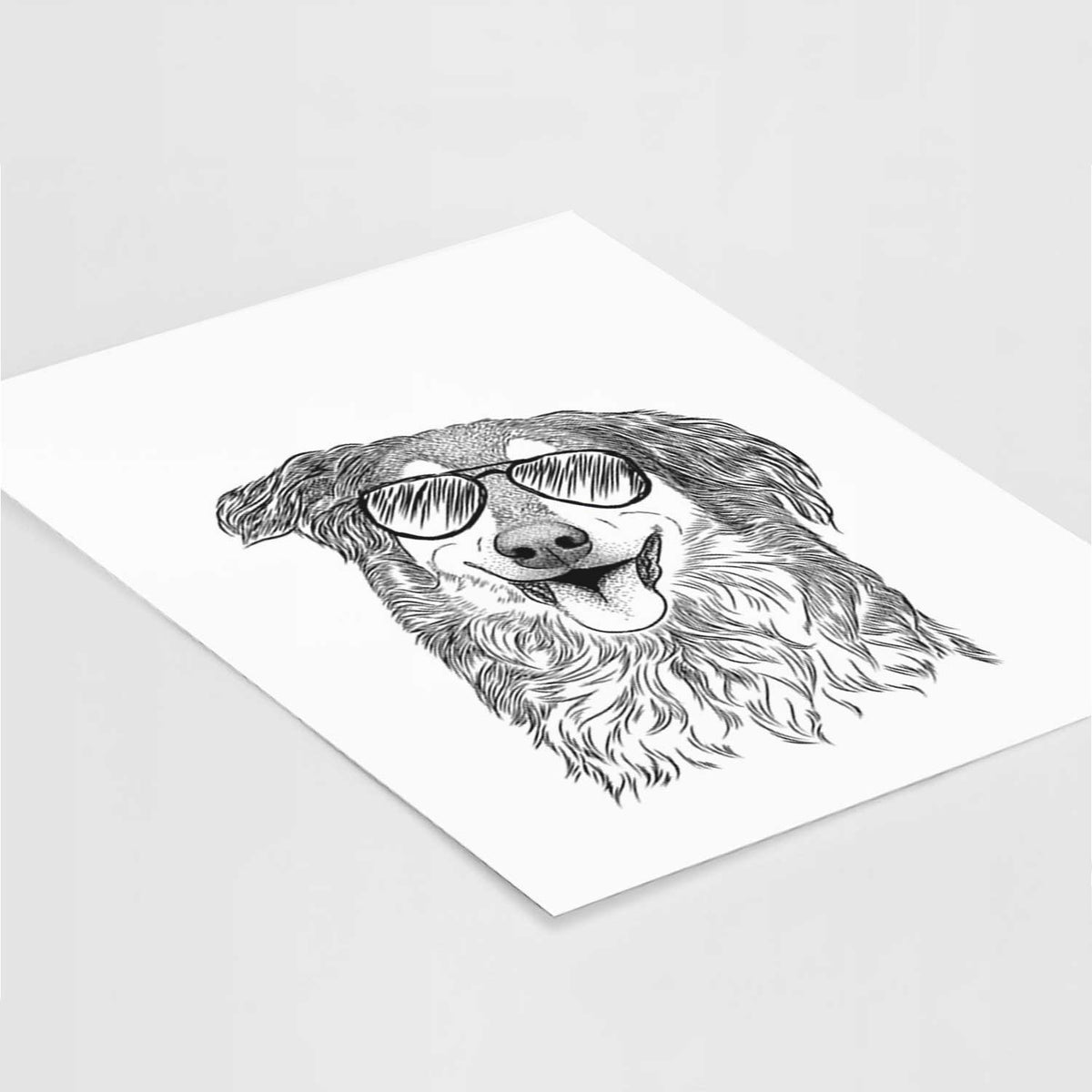 Maddie the English Shepherd Art Print