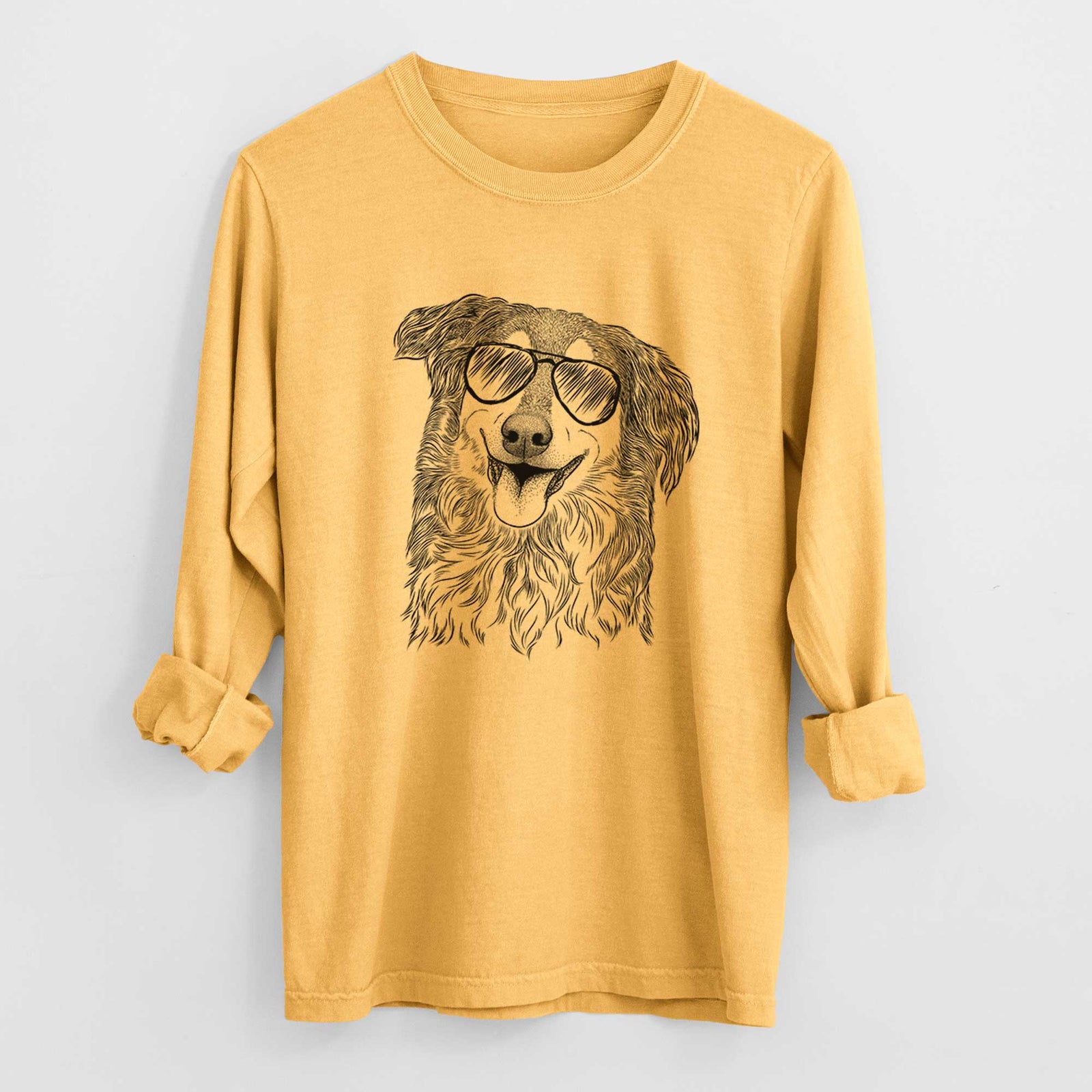 Aviators Maddie the English Shepherd - Heavyweight 100% Cotton Long Sleeve