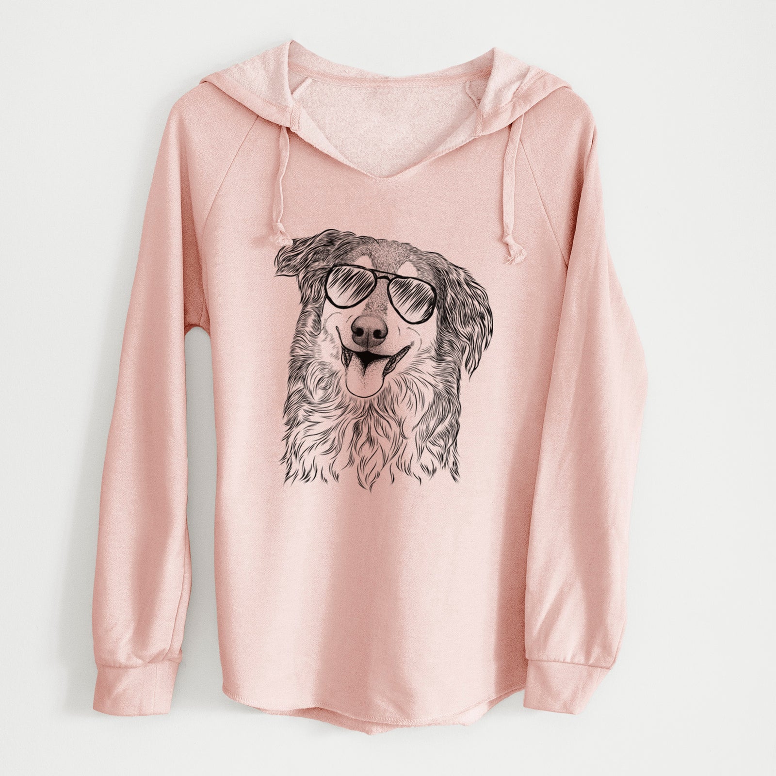 Aviator Maddie the English Shepherd - Cali Wave Hooded Sweatshirt