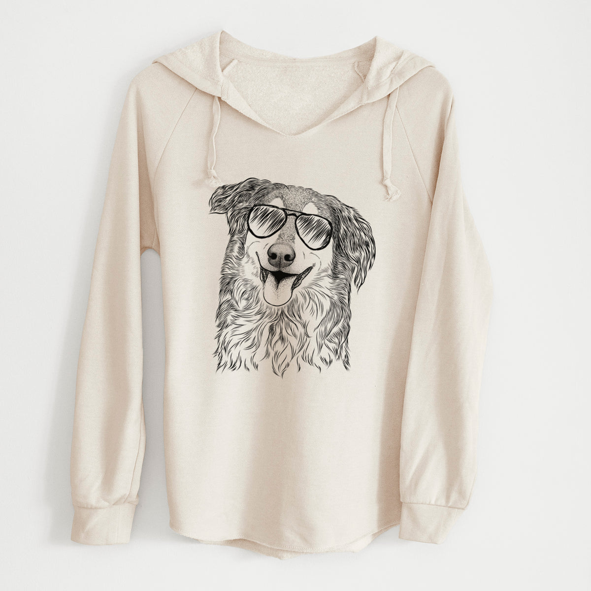 Aviator Maddie the English Shepherd - Cali Wave Hooded Sweatshirt