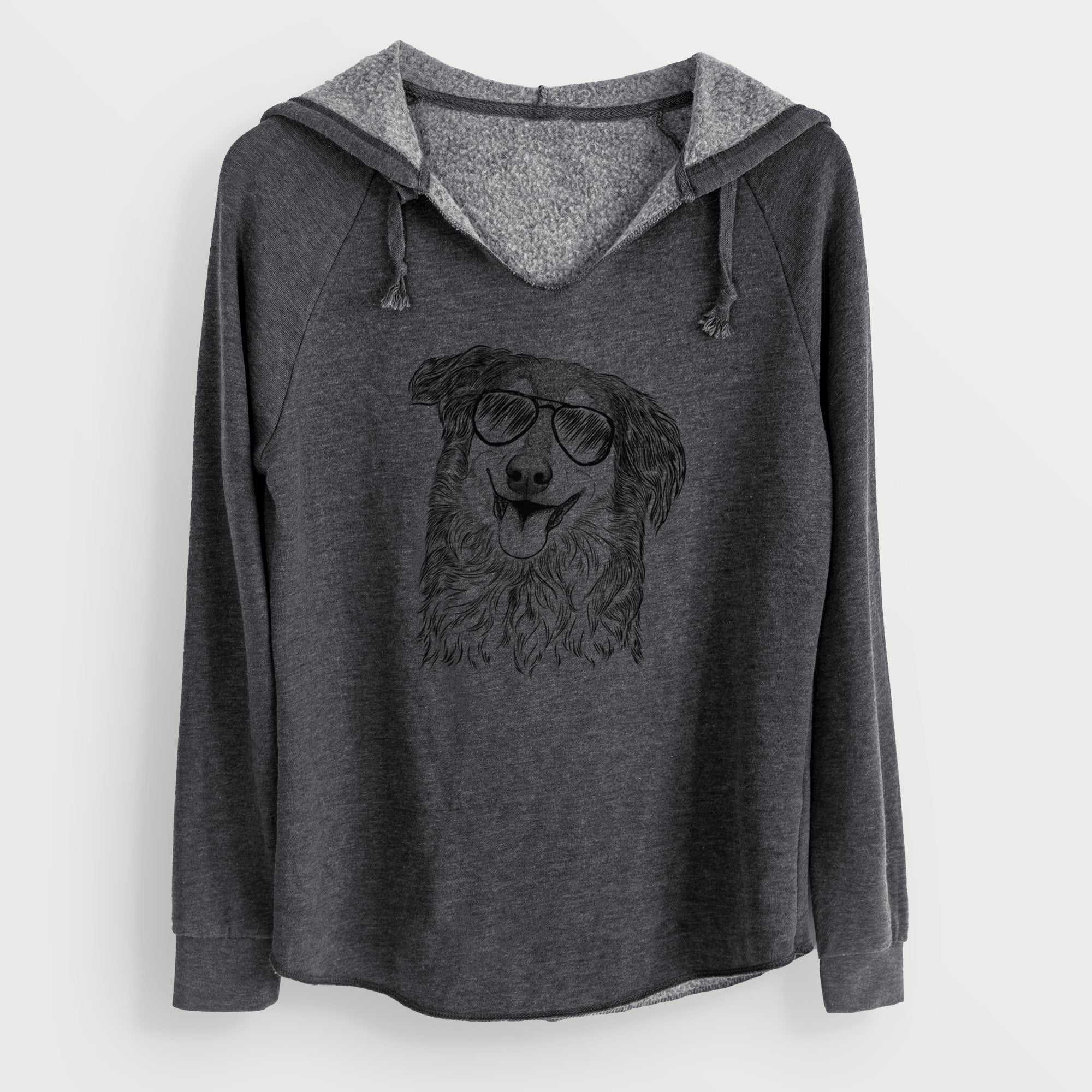 Aviator Maddie the English Shepherd - Cali Wave Hooded Sweatshirt