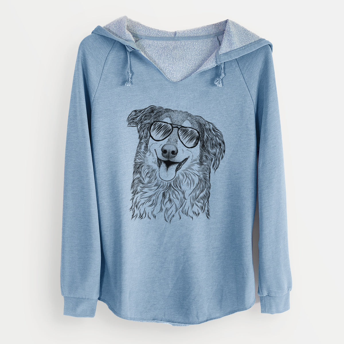 Aviator Maddie the English Shepherd - Cali Wave Hooded Sweatshirt