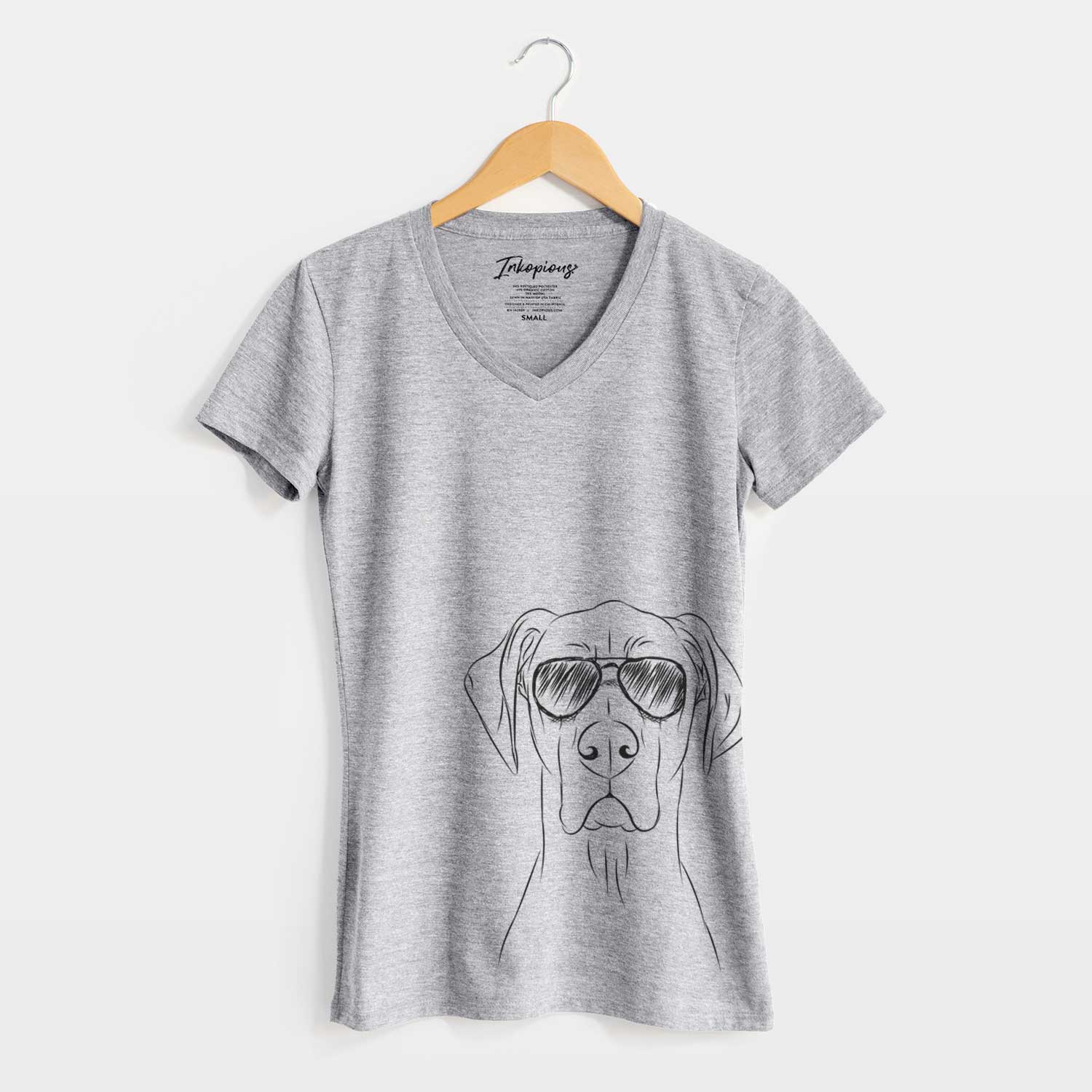 Aviator Maddox the Great Dane - Women's V-neck Shirt