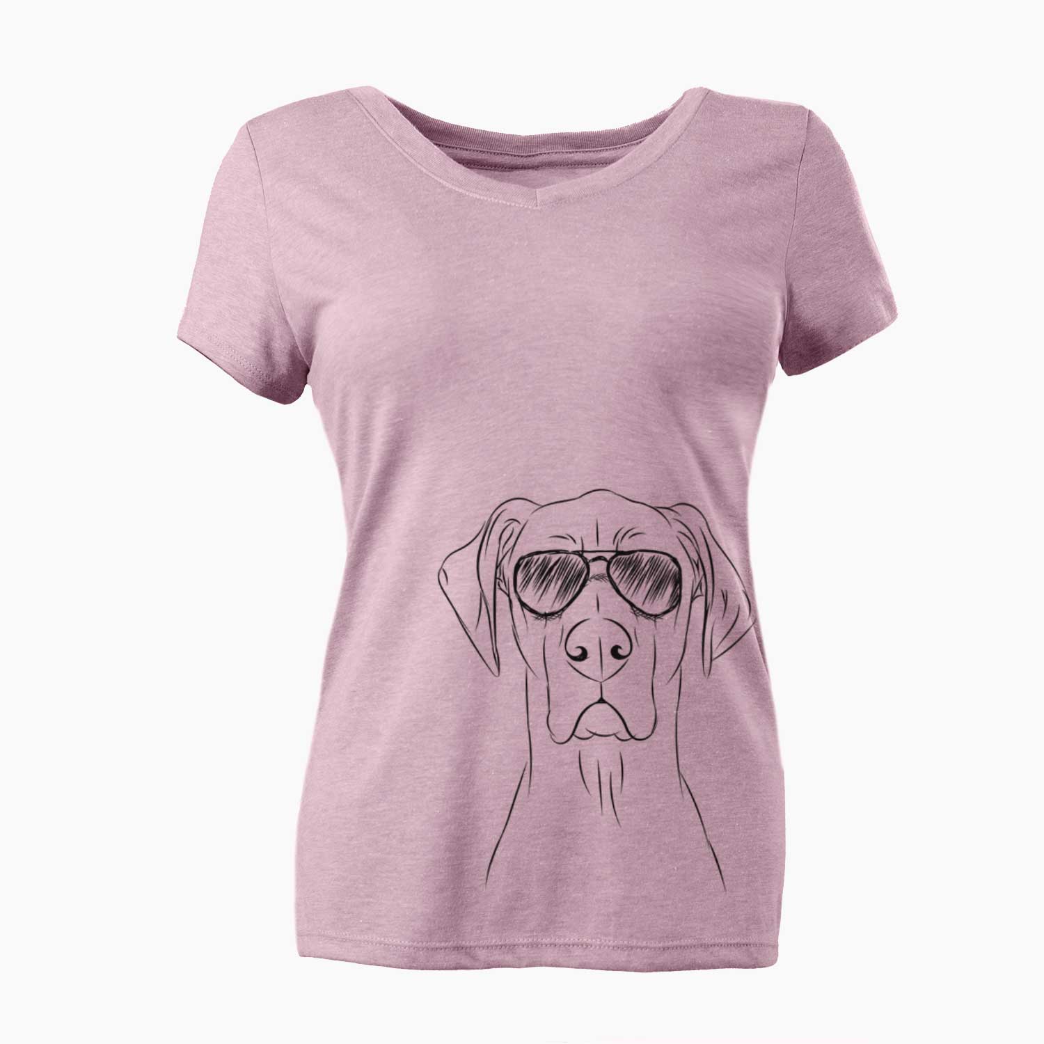 Aviator Maddox the Great Dane - Women's V-neck Shirt