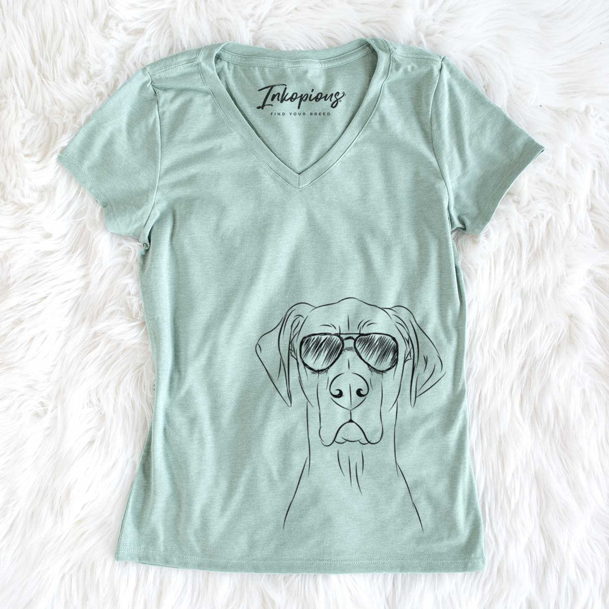 Aviator Maddox the Great Dane - Women's V-neck Shirt
