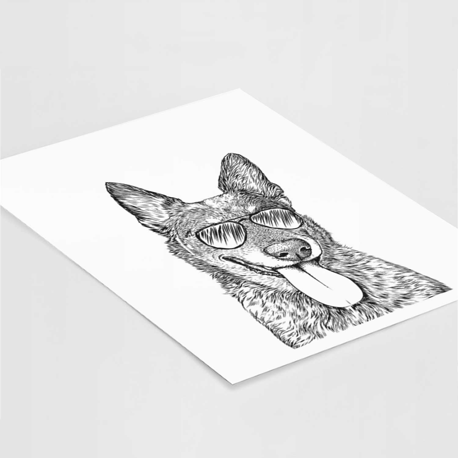 Madison the Blue Heeler Art Print